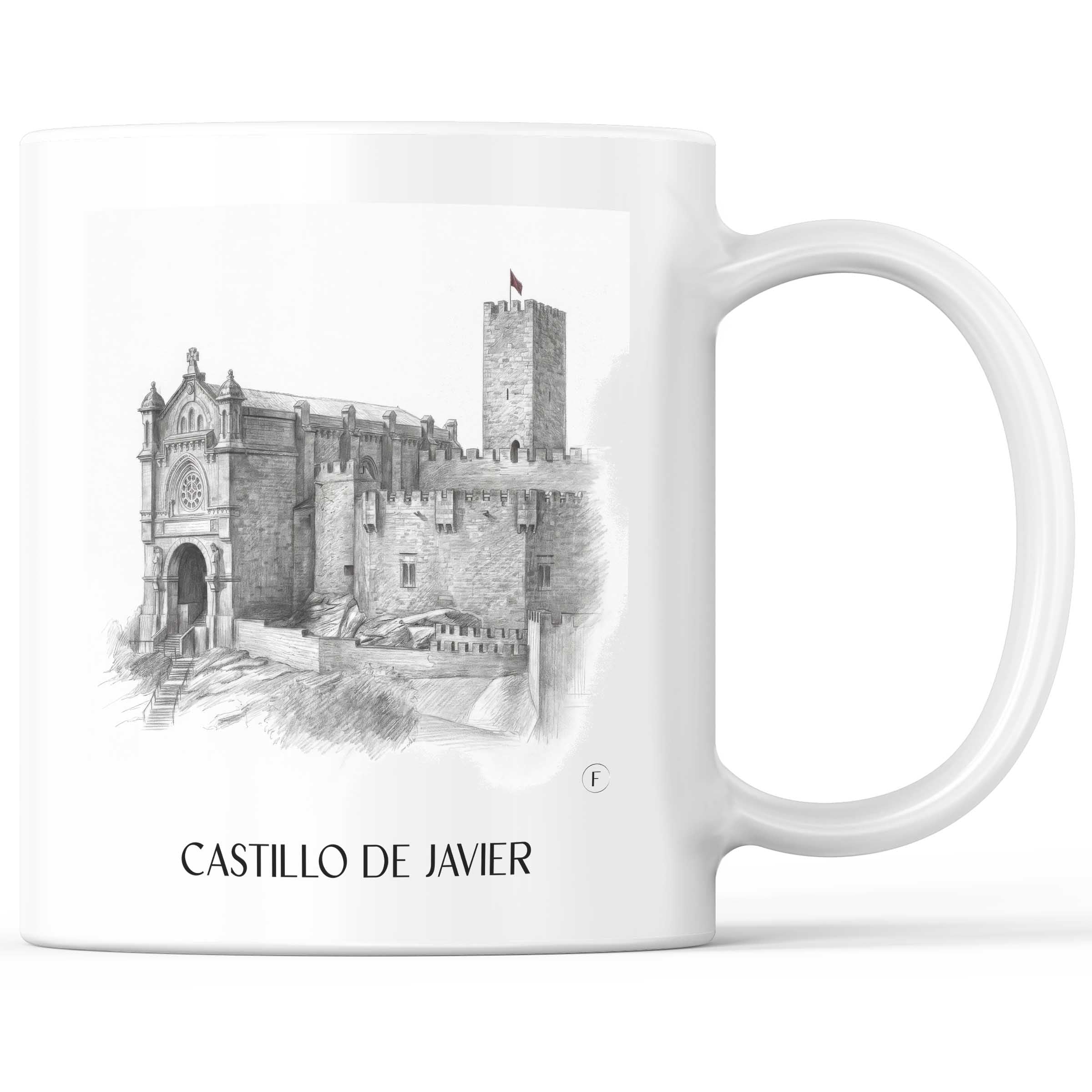 Castillo de Javier Kaffeebecher - Spanien - Spanien Becher - Kaffeetasse im Zeichnung Stil
