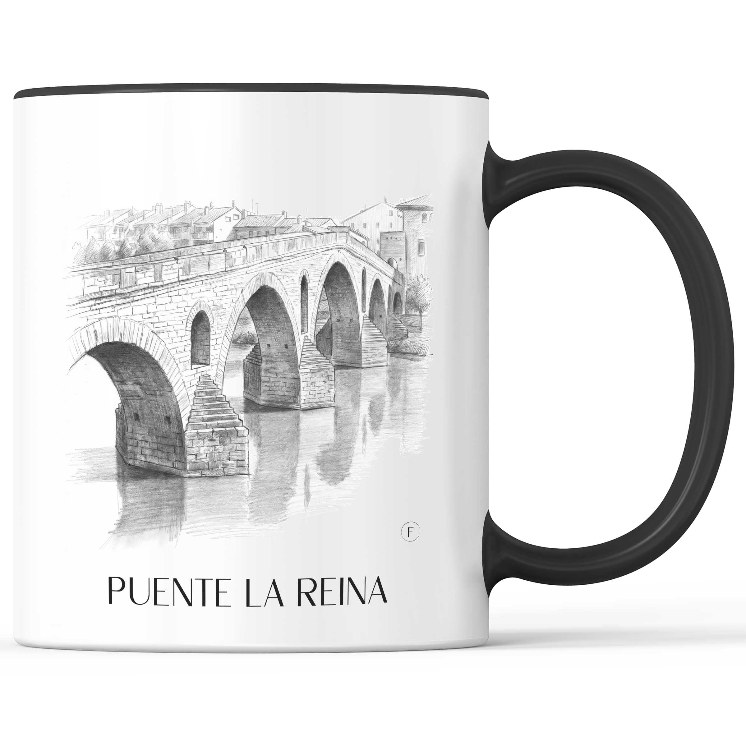 puente-la-reina-spanien-spanien-kaffeebecher-bleistift-zeichnung-drawing
