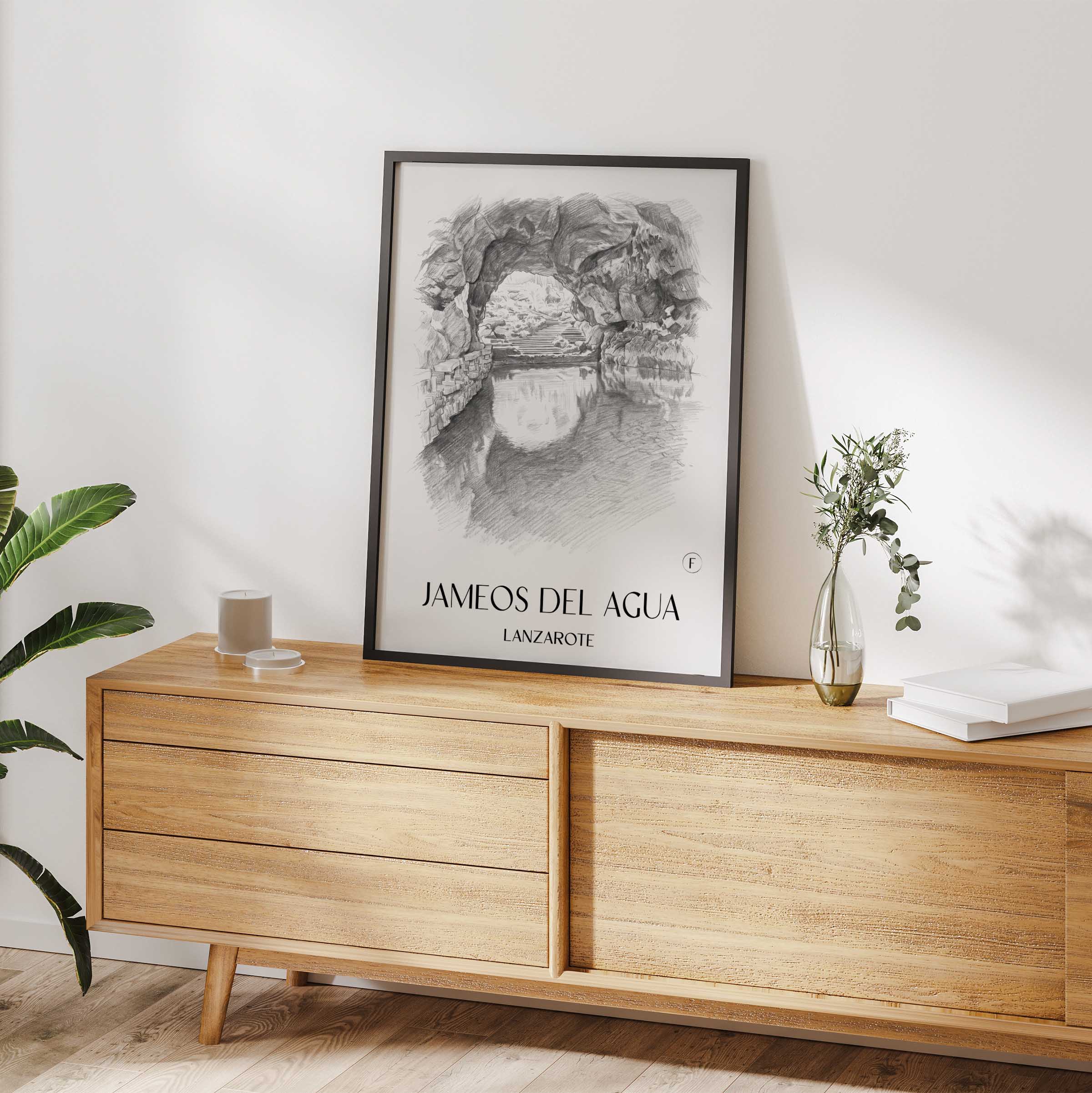 jameos-del-agua-lanzarote-spanien-poster-bleistift-zeichnung-drawing