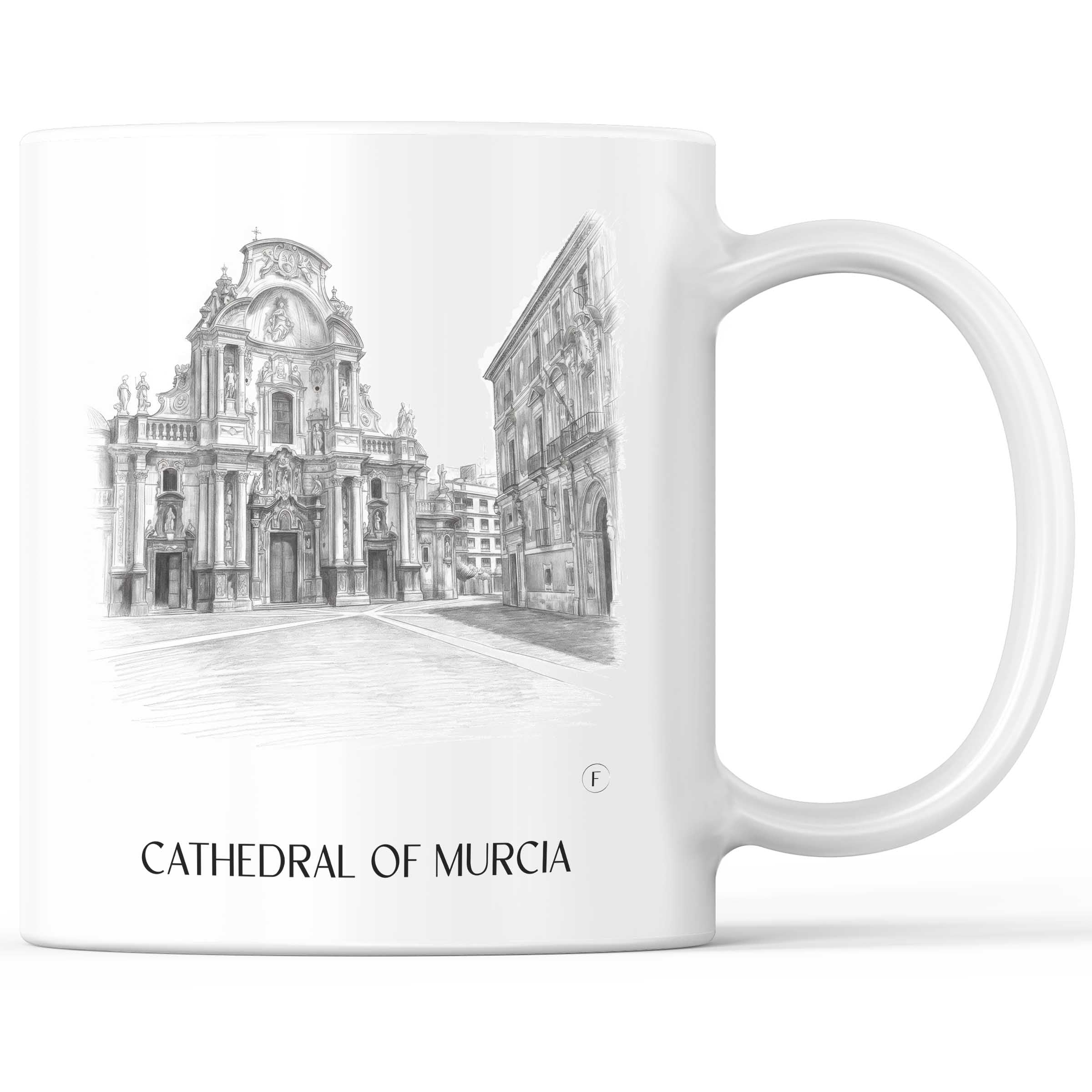 Catedral de Murcia Kaffeebecher - Spanien - Spanien Becher - Kaffeetasse im Zeichnung Stil