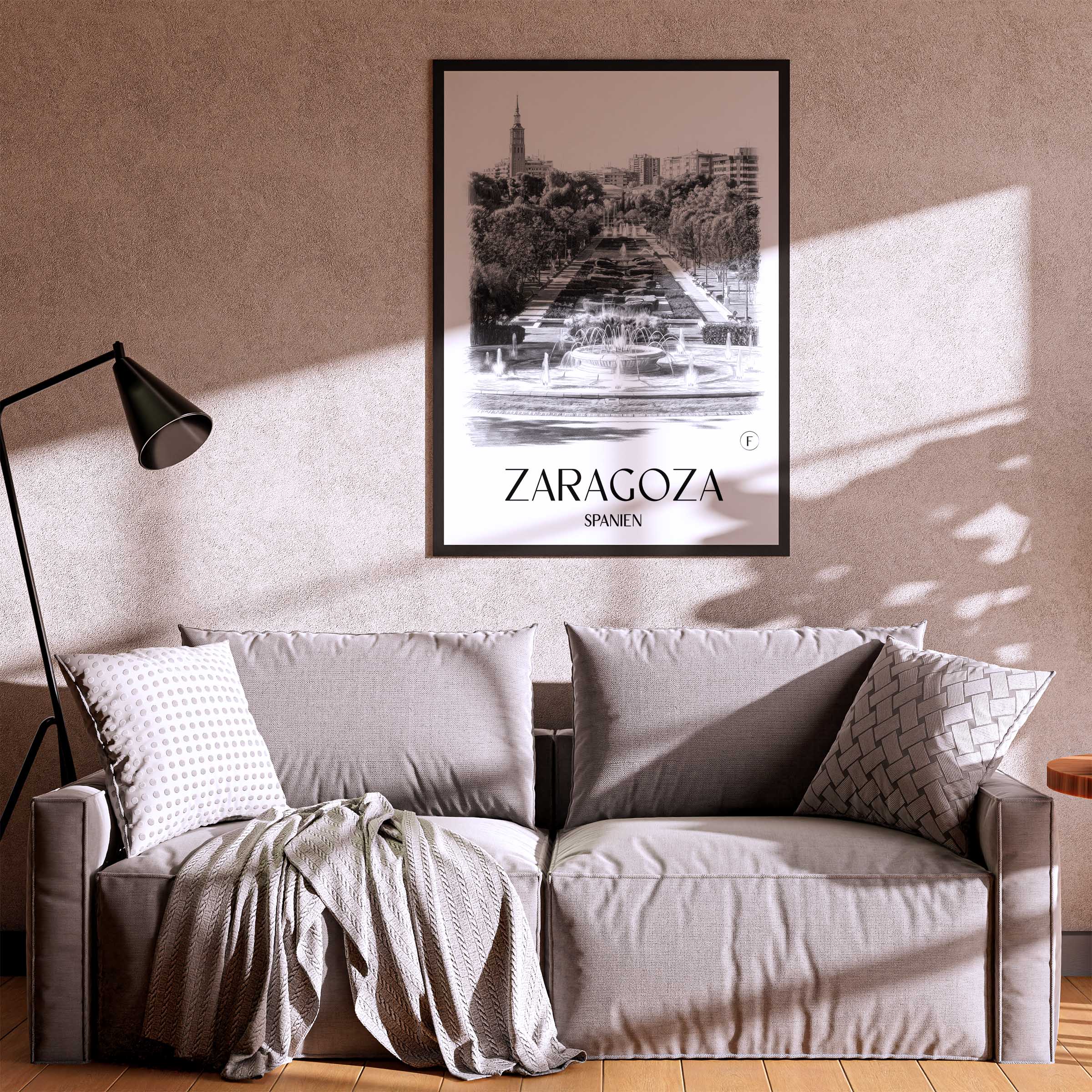 zaragoza-spanien-spanien-poster-bleistift-zeichnung-drawing