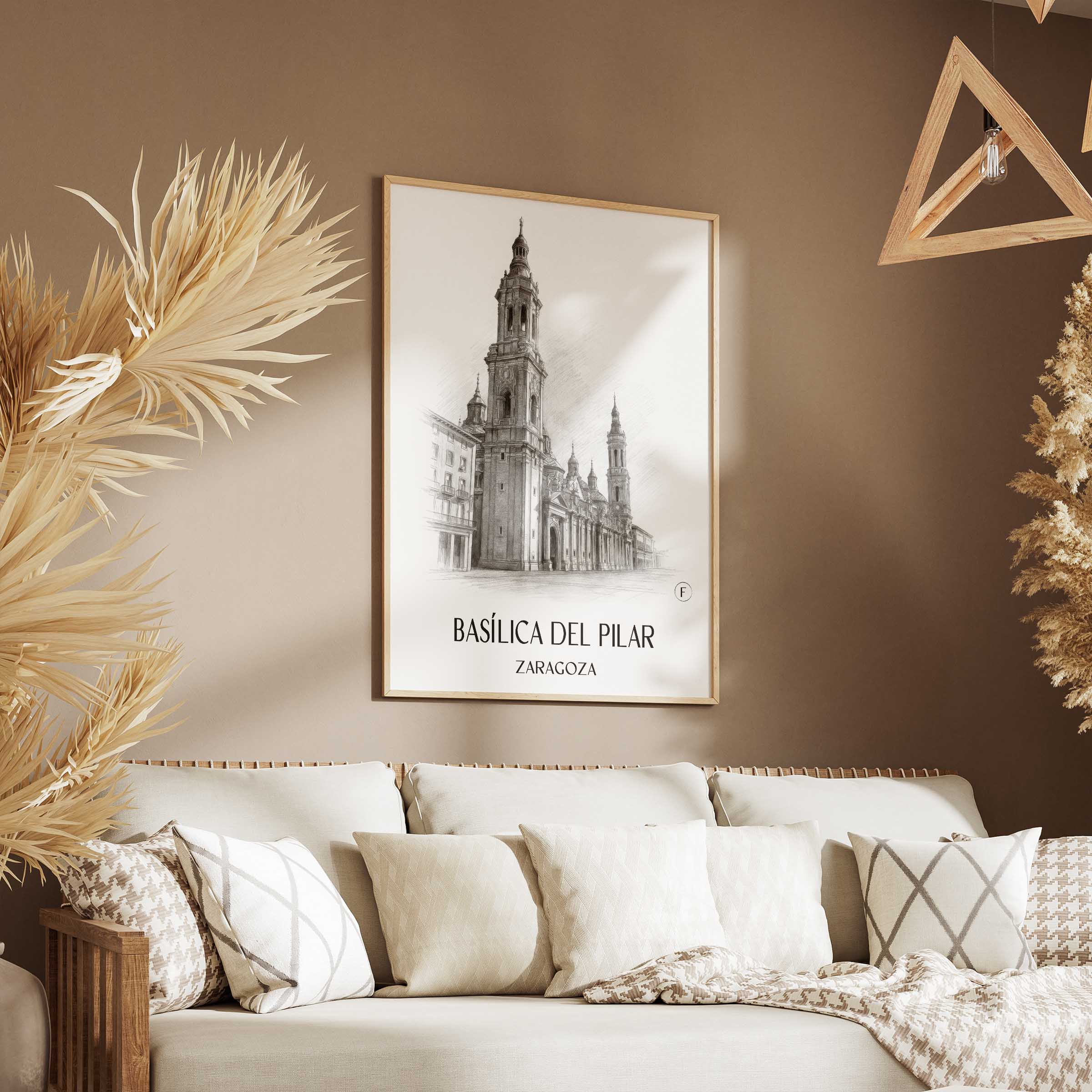 basílica-del-pilar-zaragoza-spanien-poster-bleistift-zeichnung-drawing