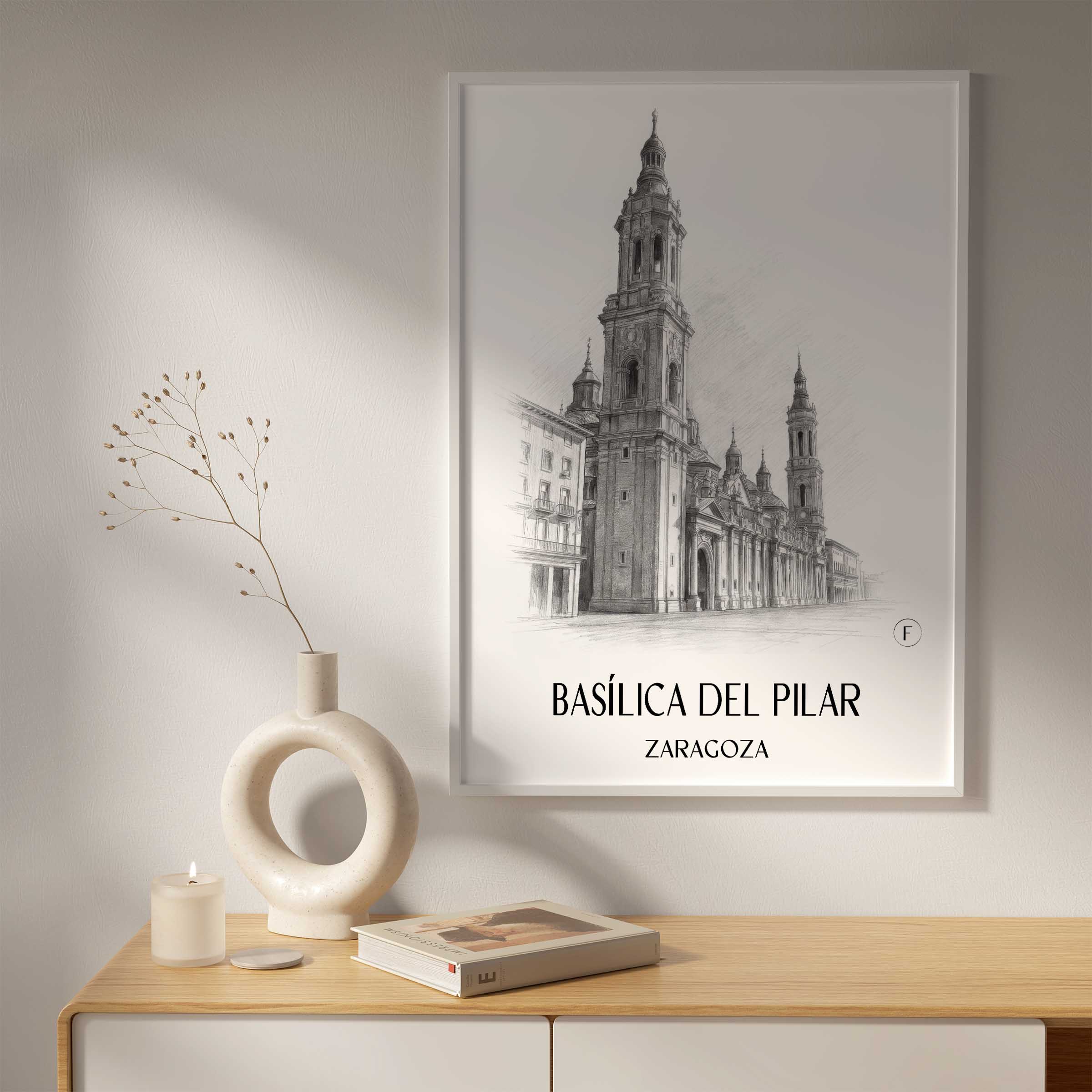 basílica-del-pilar-zaragoza-spanien-poster-bleistift-zeichnung-drawing
