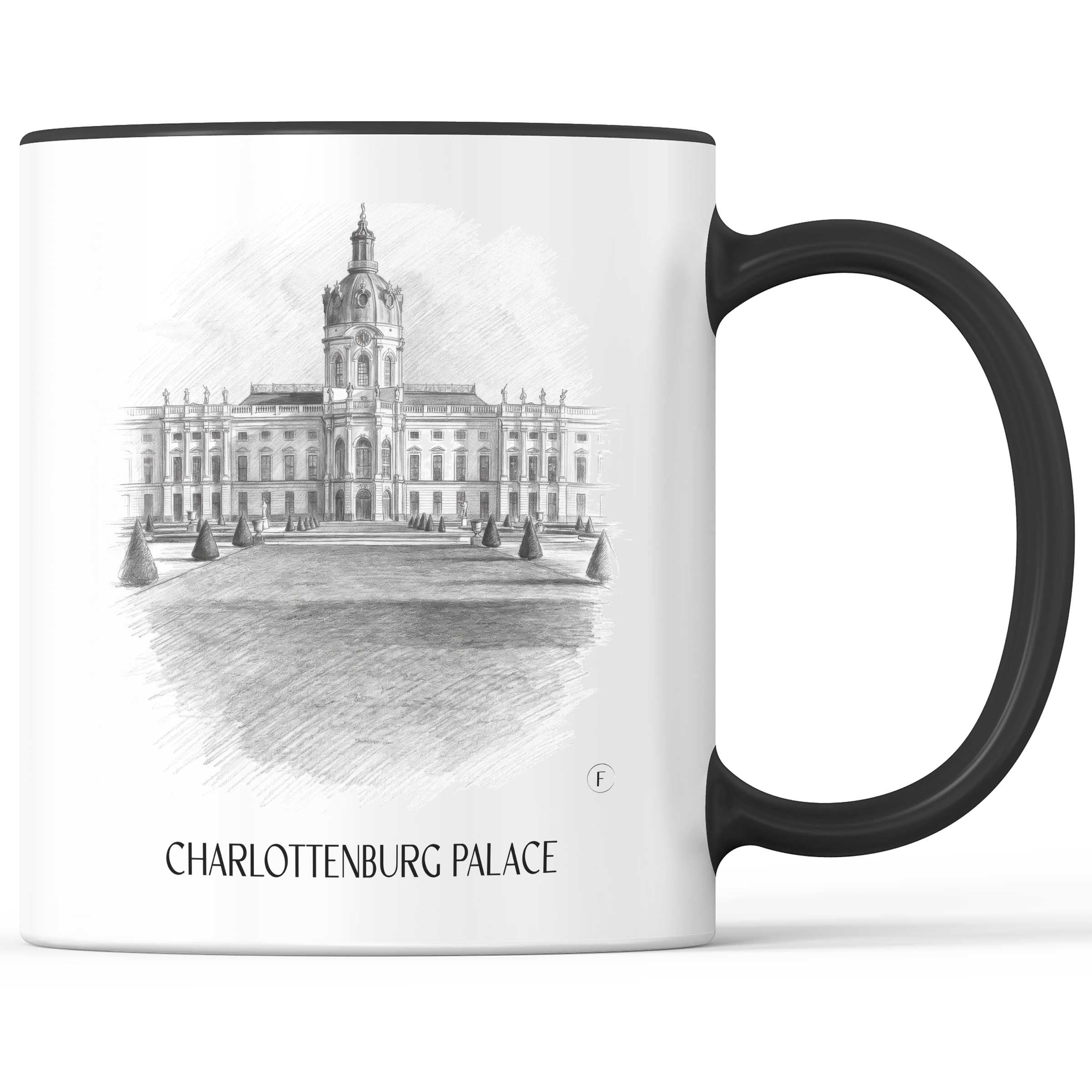 Schloss Charlottenburg Kaffeebecher - Berlin - Deutschland Becher - Kaffeetasse im Zeichnung Stil
