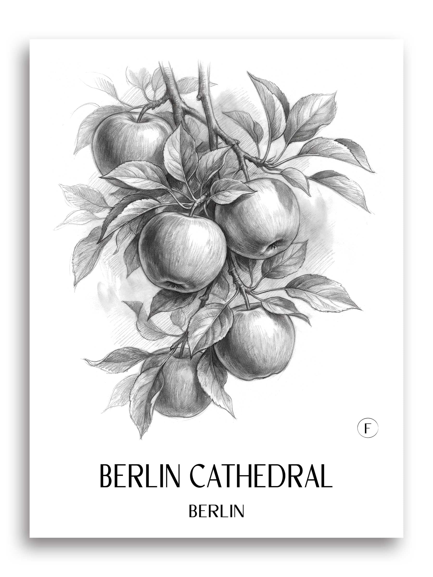 Berliner Dom Poster - Berlin - Deutschland Kunstdruck - Zeichnung von A4 bis A1