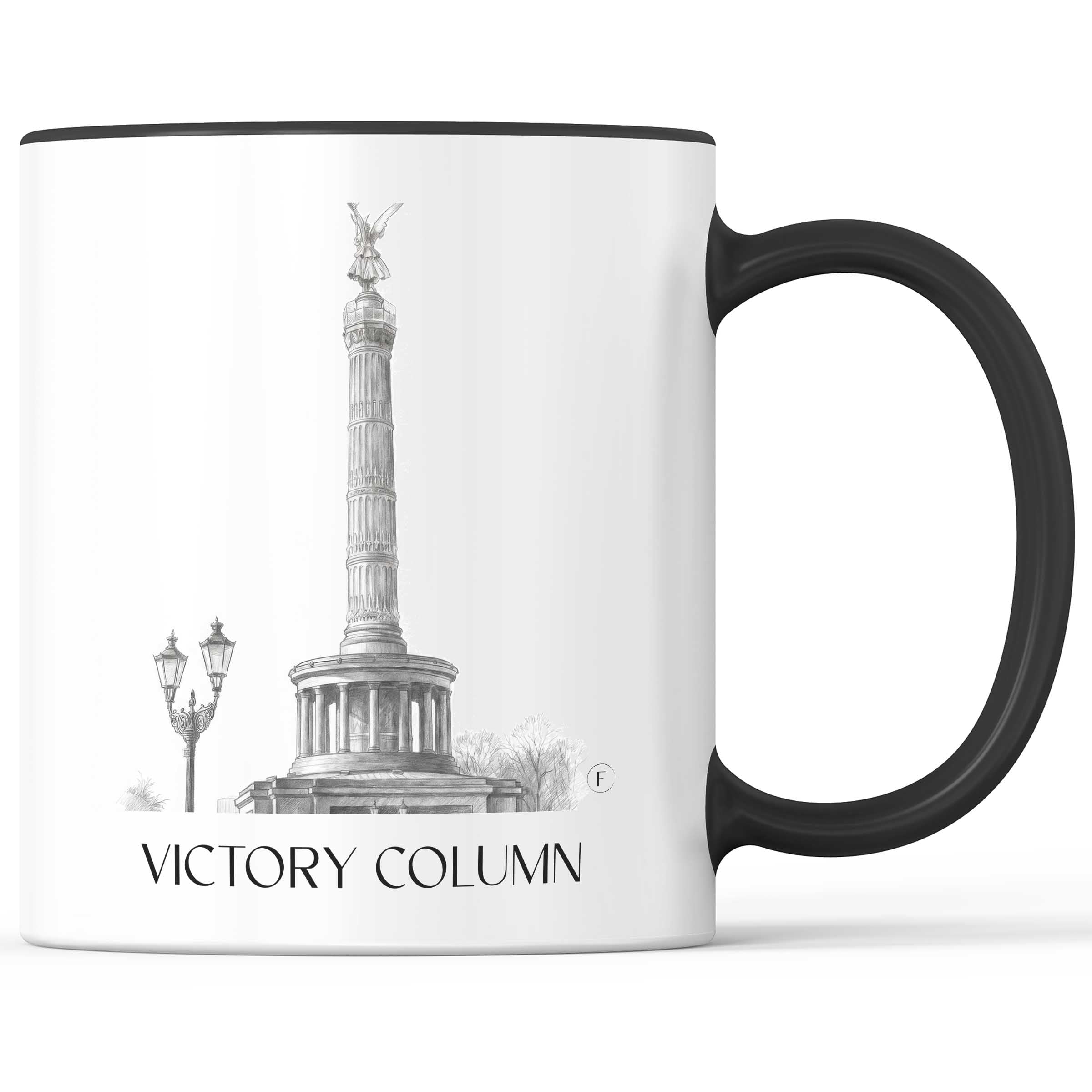 Siegessäule Kaffeebecher - Berlin - Deutschland Becher - Kaffeetasse im Zeichnung Stil