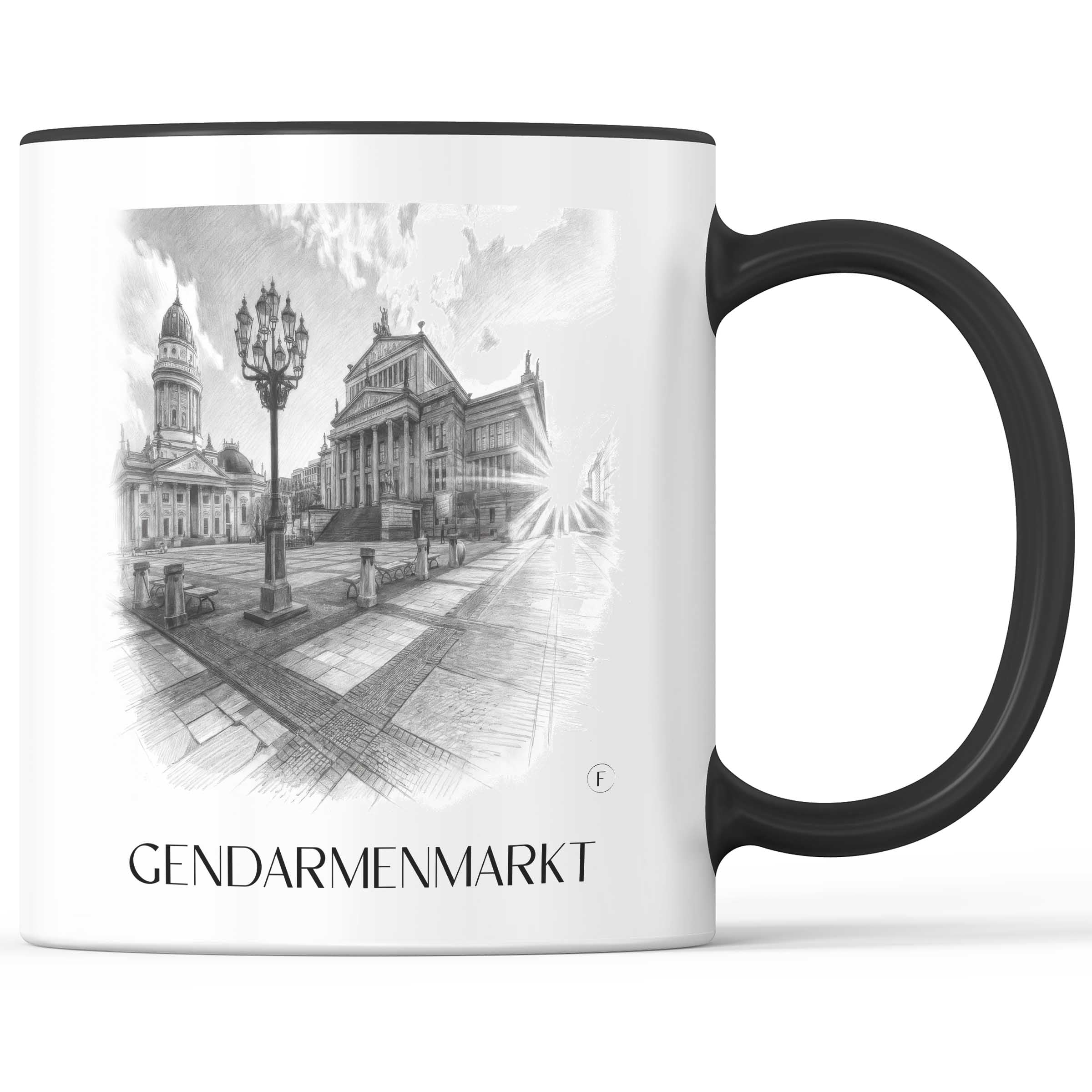 Gendarmenmarkt Kaffeebecher - Berlin - Deutschland Becher - Kaffeetasse im Zeichnung Stil