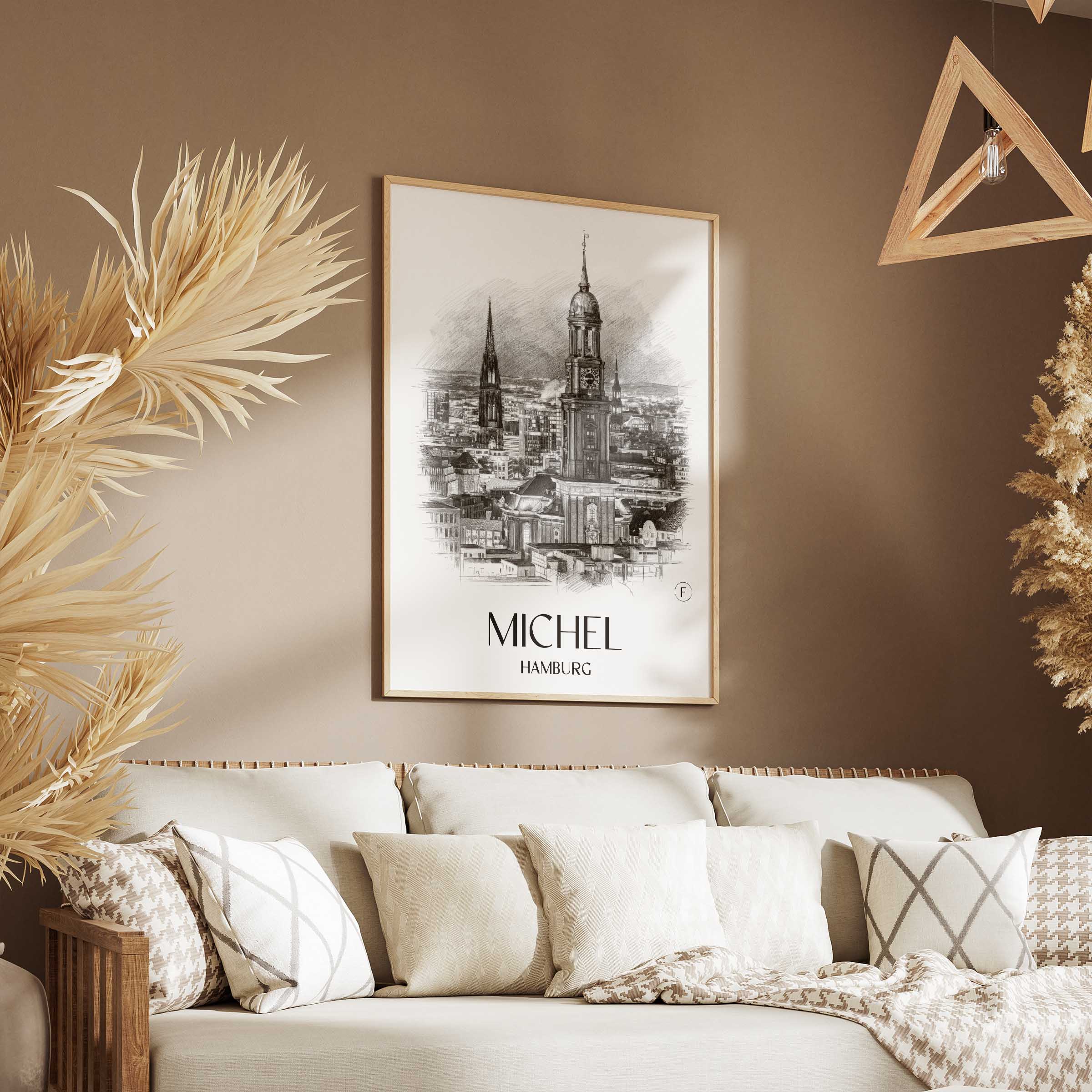 michel-hamburg-deutschland-poster-bleistift-zeichnung-drawing