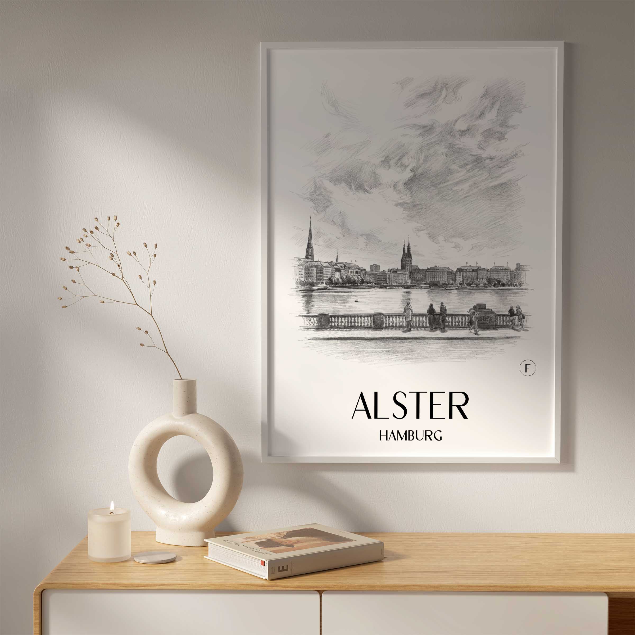 alster-hamburg-deutschland-poster-bleistift-zeichnung-drawing