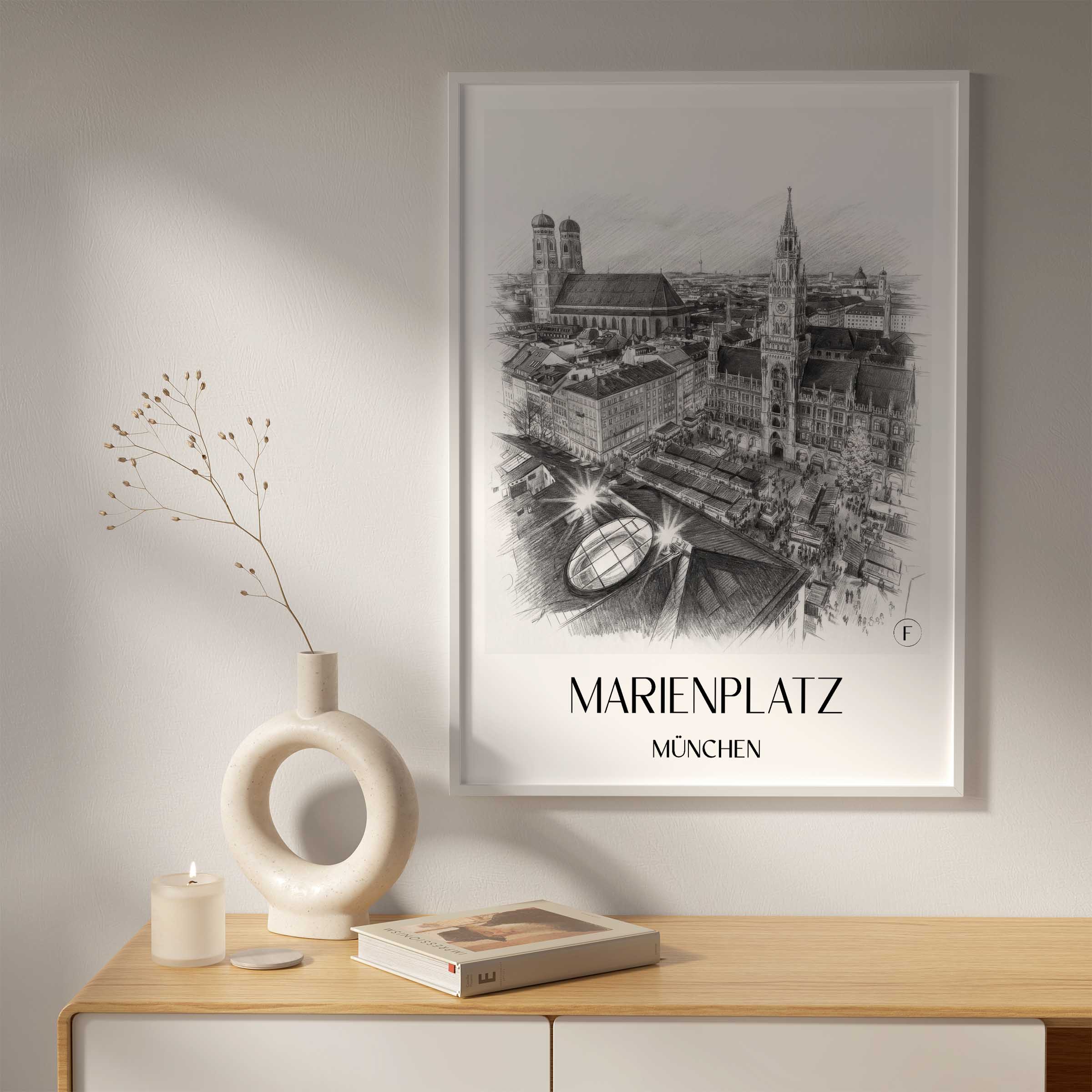 marienplatz-münchen-deutschland-poster-bleistift-zeichnung-drawing