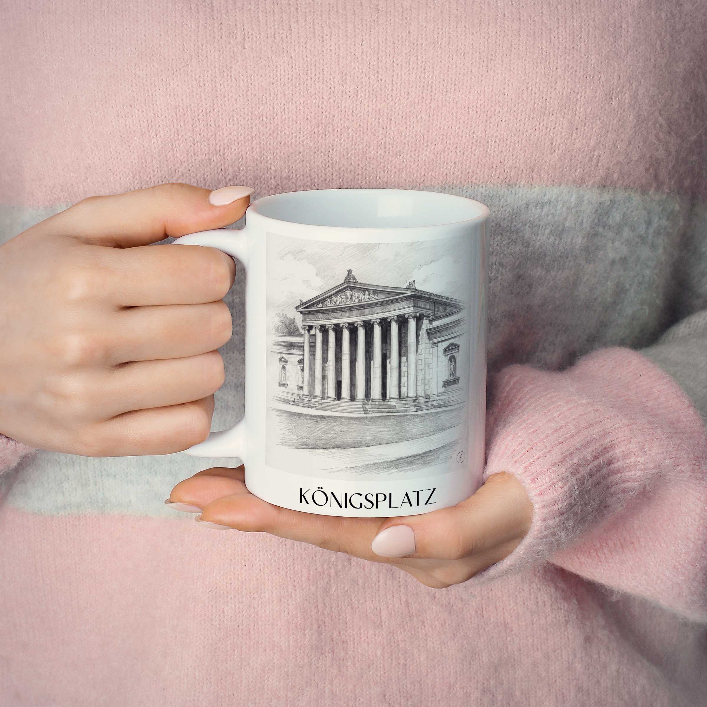 königsplatz-münchen-deutschland-kaffeebecher-bleistift-zeichnung-drawing