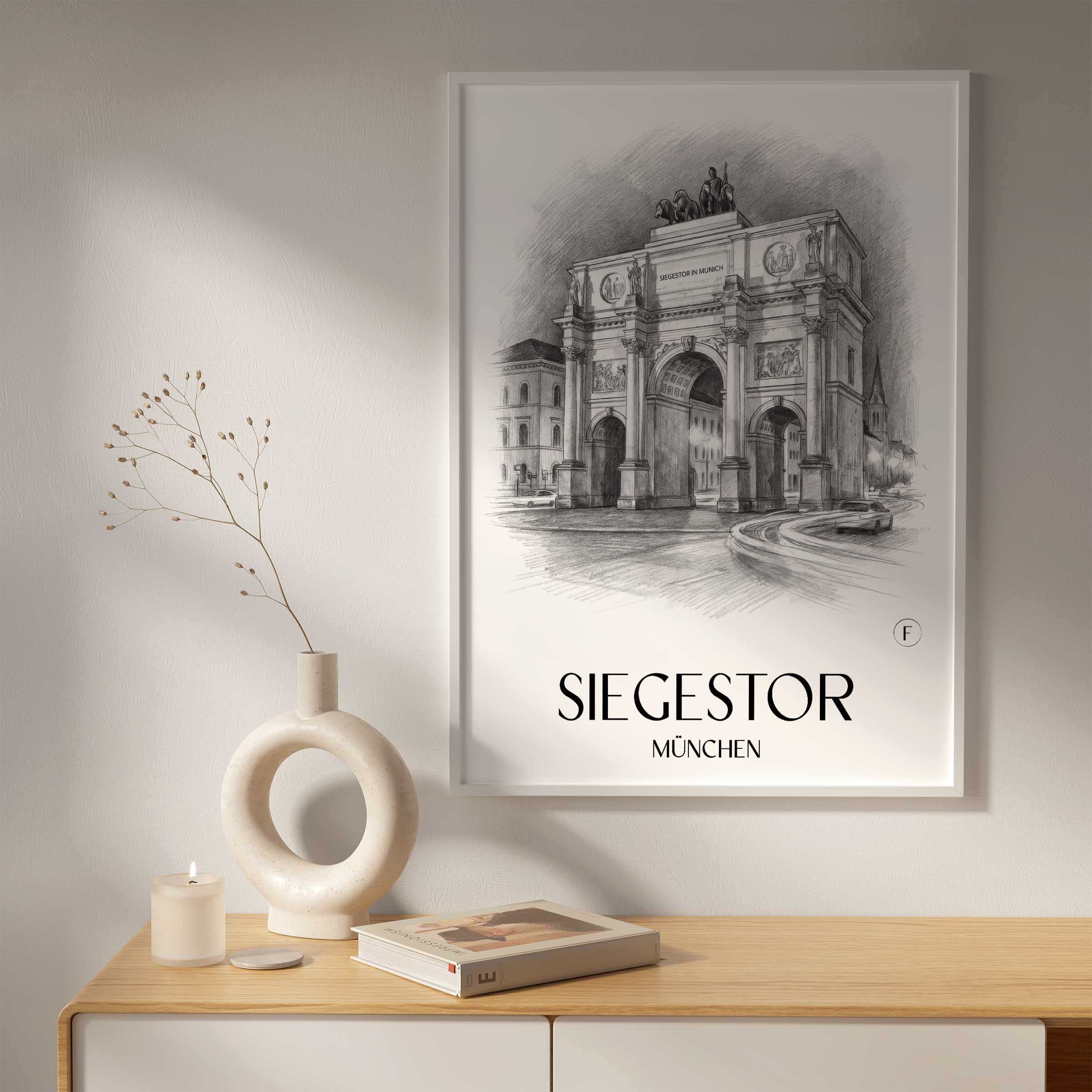 siegestor-münchen-deutschland-poster-bleistift-zeichnung-drawing