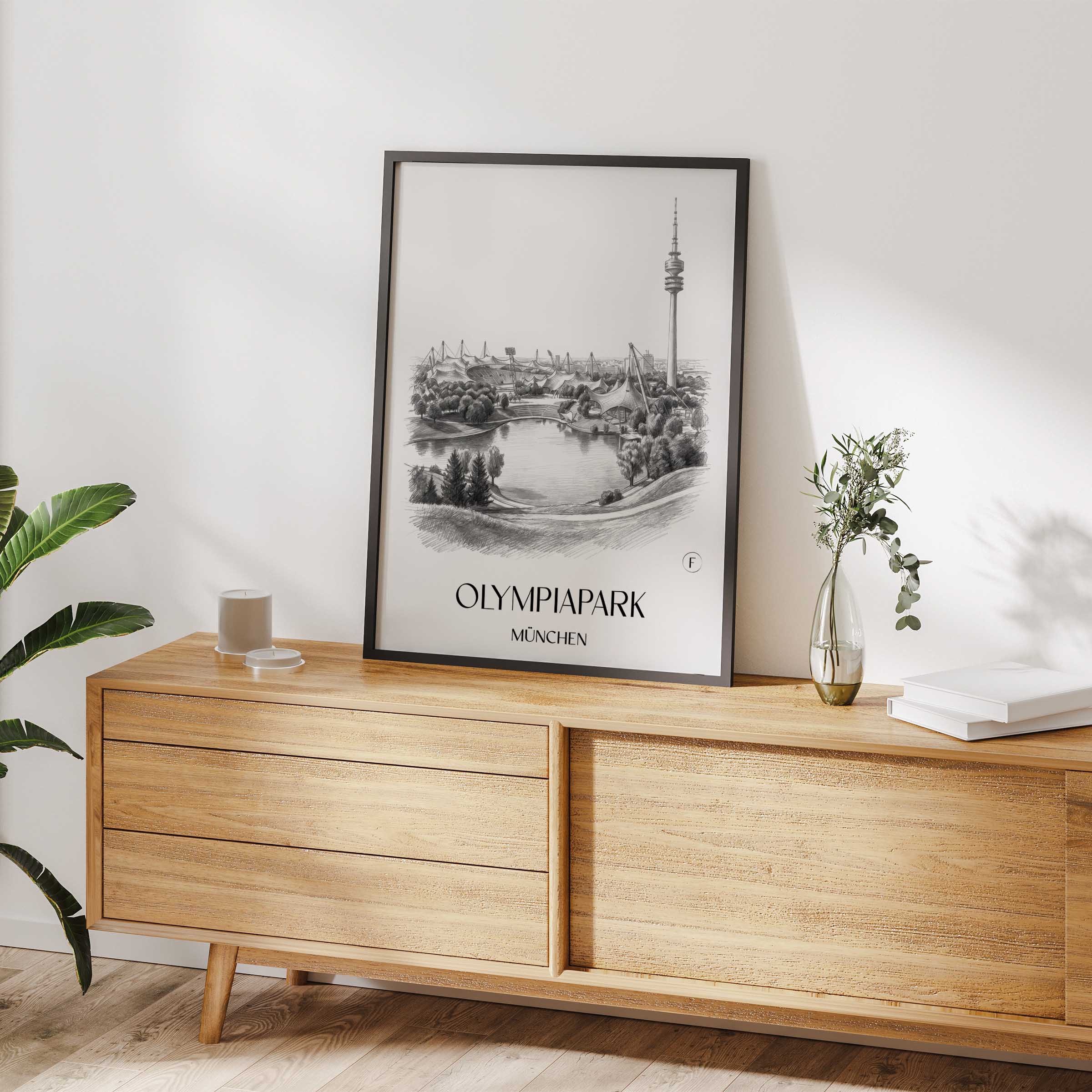 olympiapark-münchen-deutschland-poster-bleistift-zeichnung-drawing