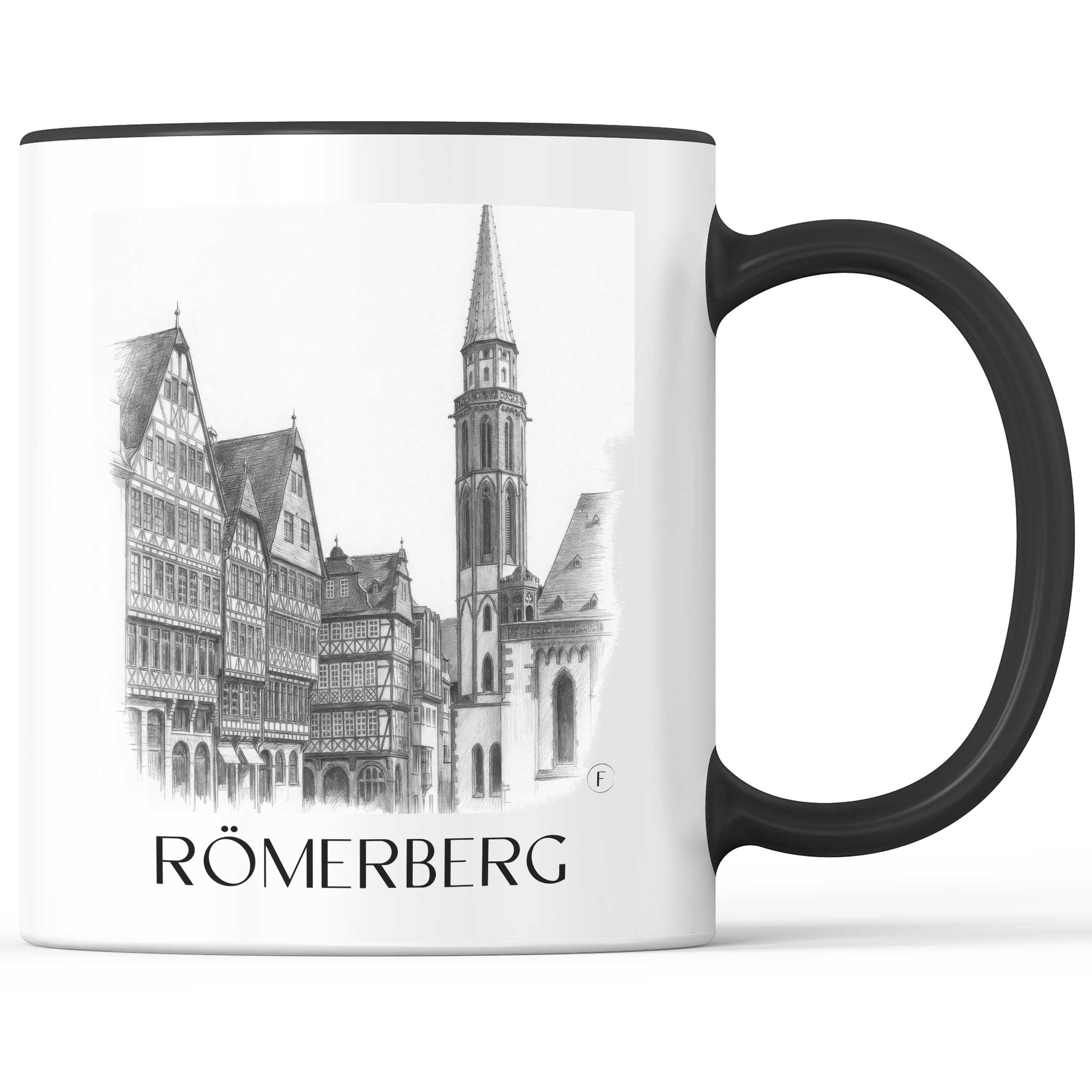 römerberg-frankfurt-deutschland-kaffeebecher-bleistift-zeichnung-drawing