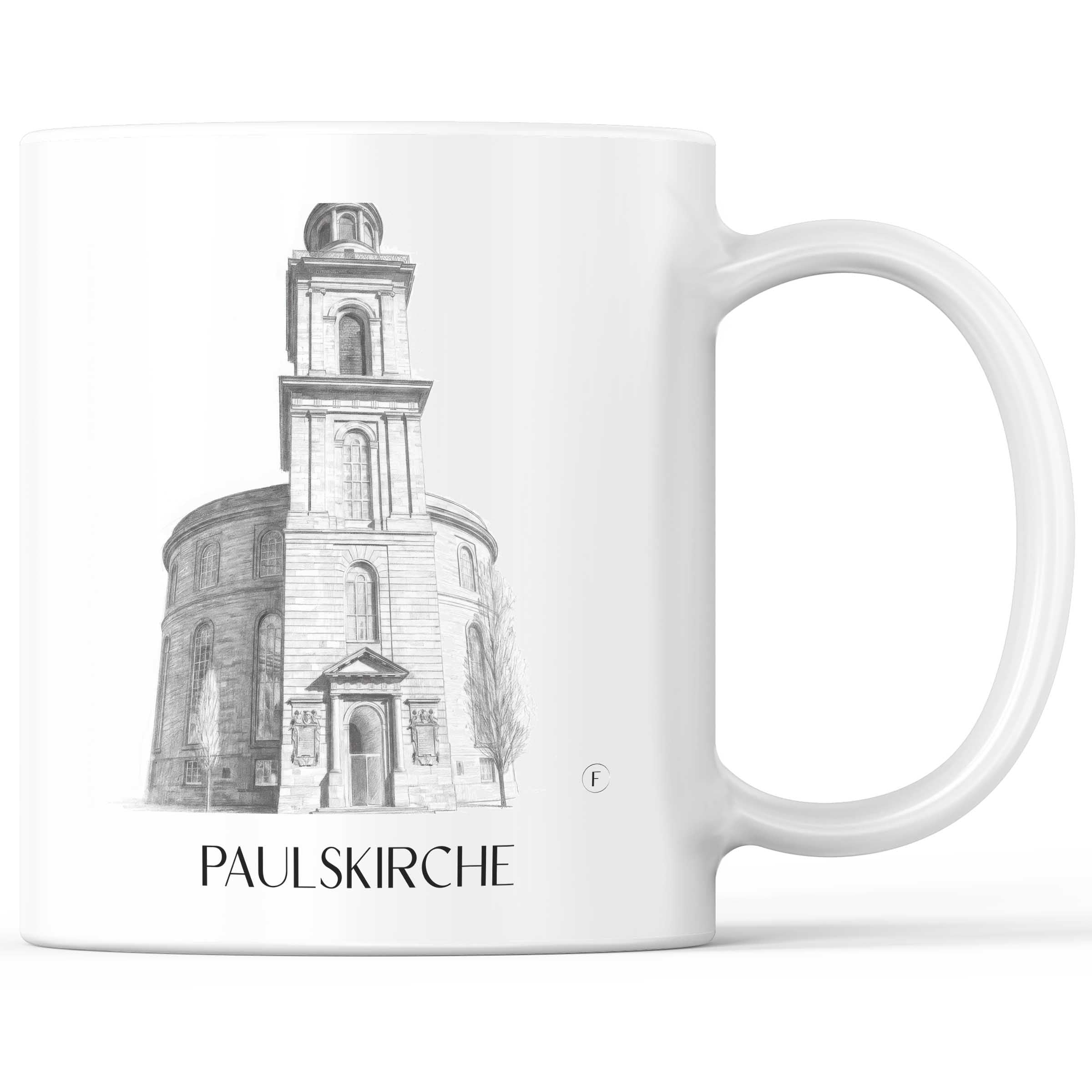 Paulskirche Kaffeebecher - Frankfurt - Deutschland Becher - Kaffeetasse im Zeichnung Stil