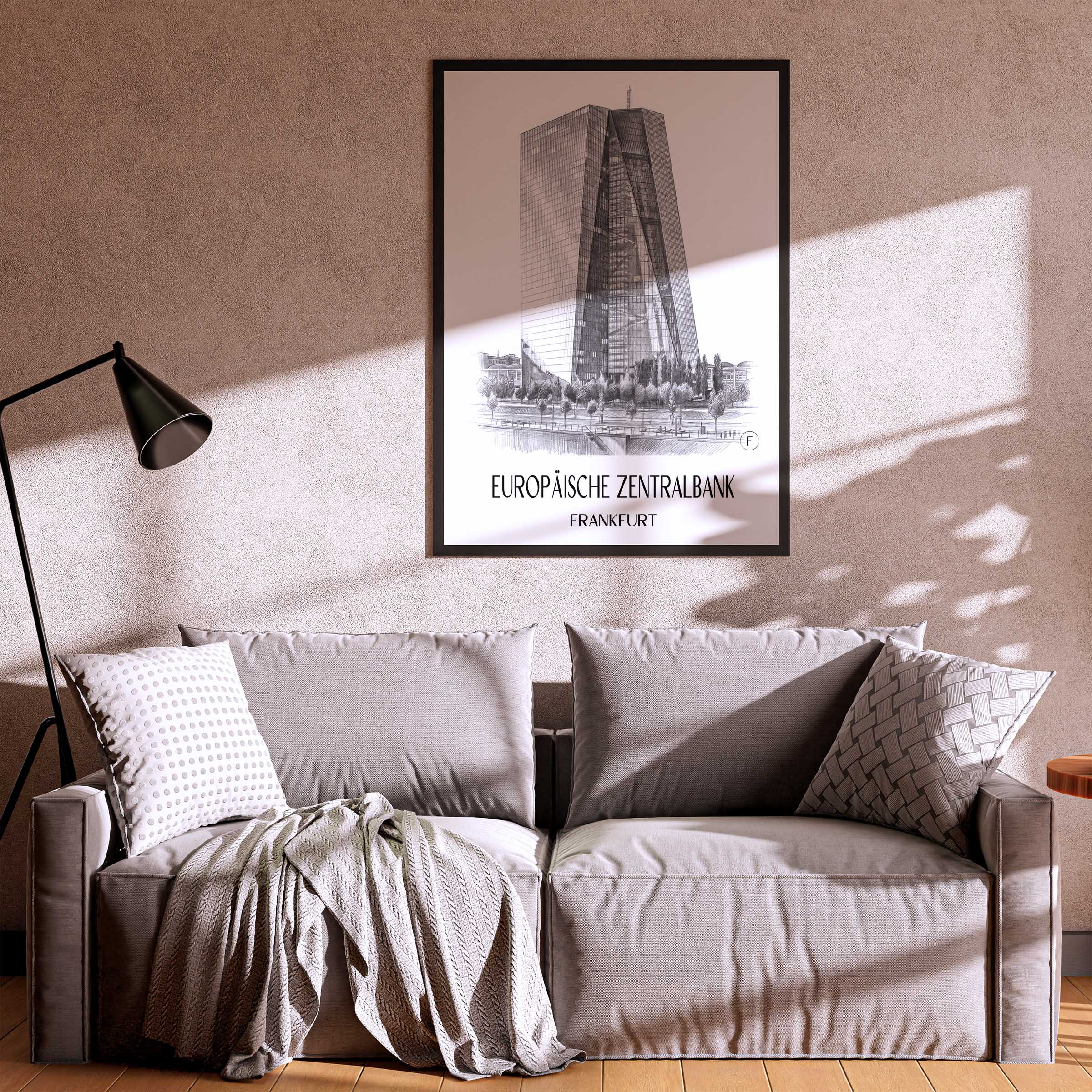 europäische-zentralbank-frankfurt-deutschland-poster-bleistift-zeichnung-drawing