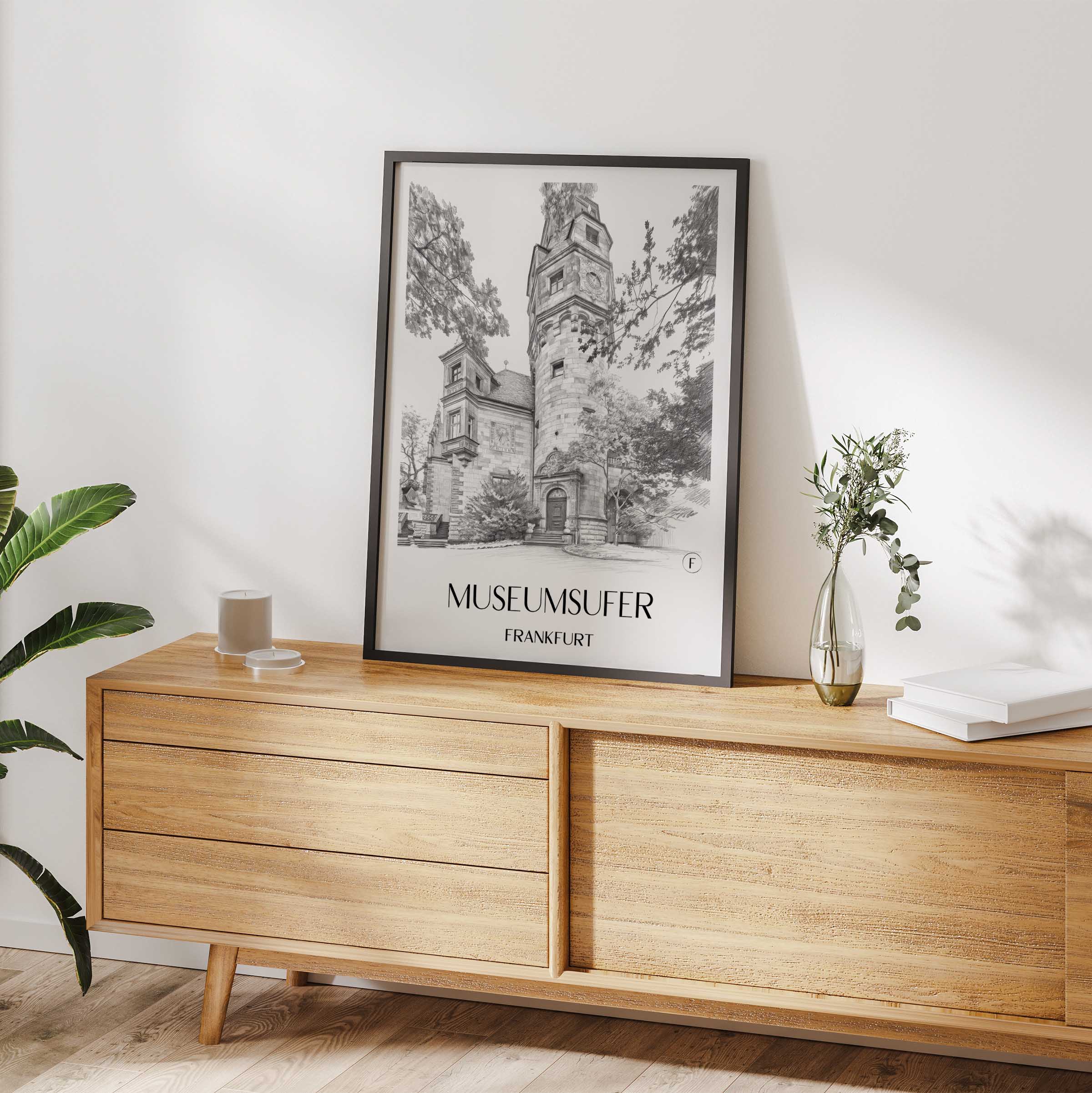 museumsufer-frankfurt-deutschland-poster-bleistift-zeichnung-drawing