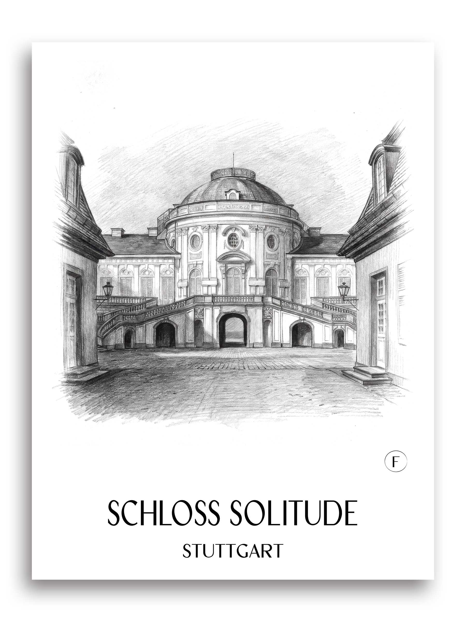 schloss-solitude-stuttgart-deutschland-poster-bleistift-zeichnung-drawing