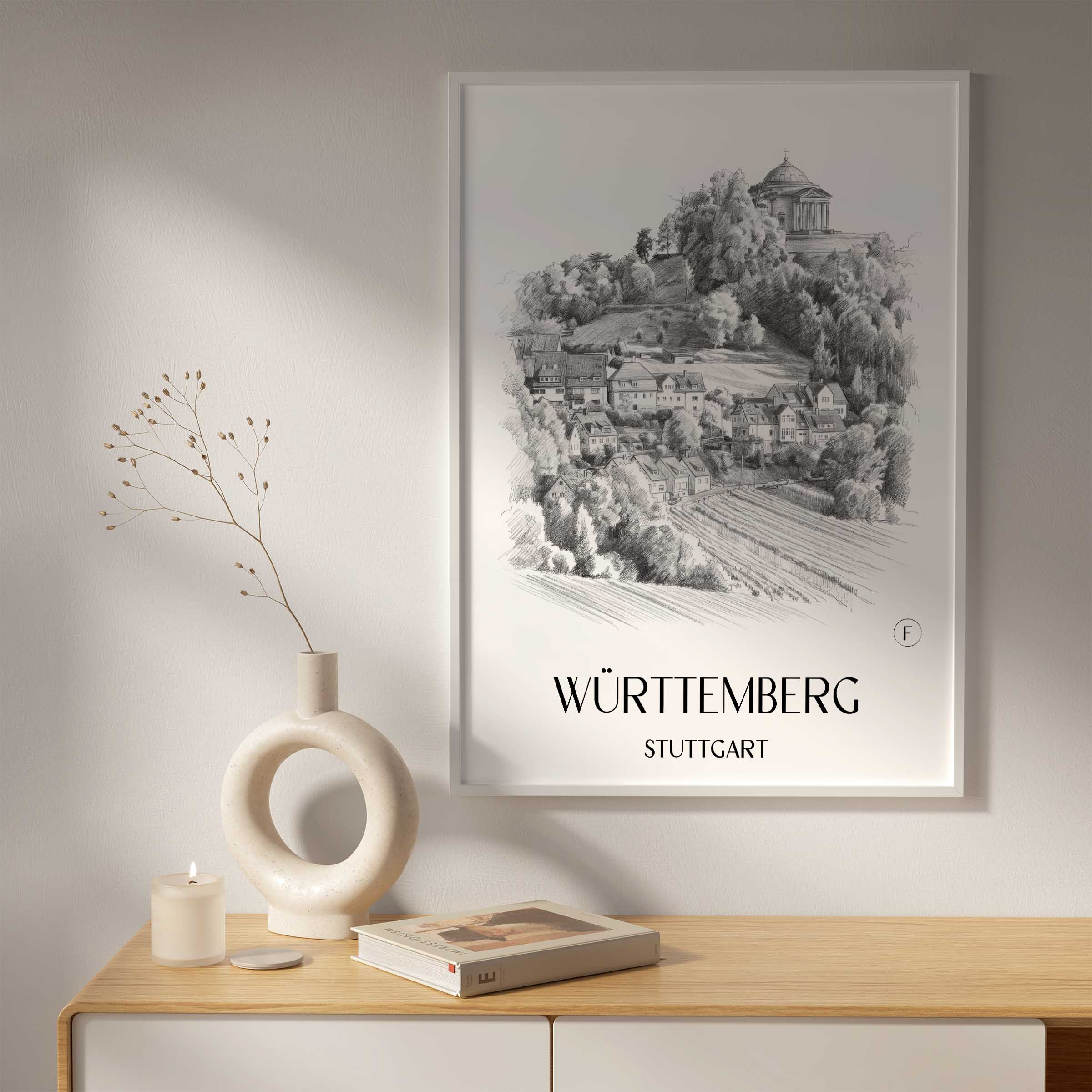 württemberg-stuttgart-deutschland-poster-bleistift-zeichnung-drawing