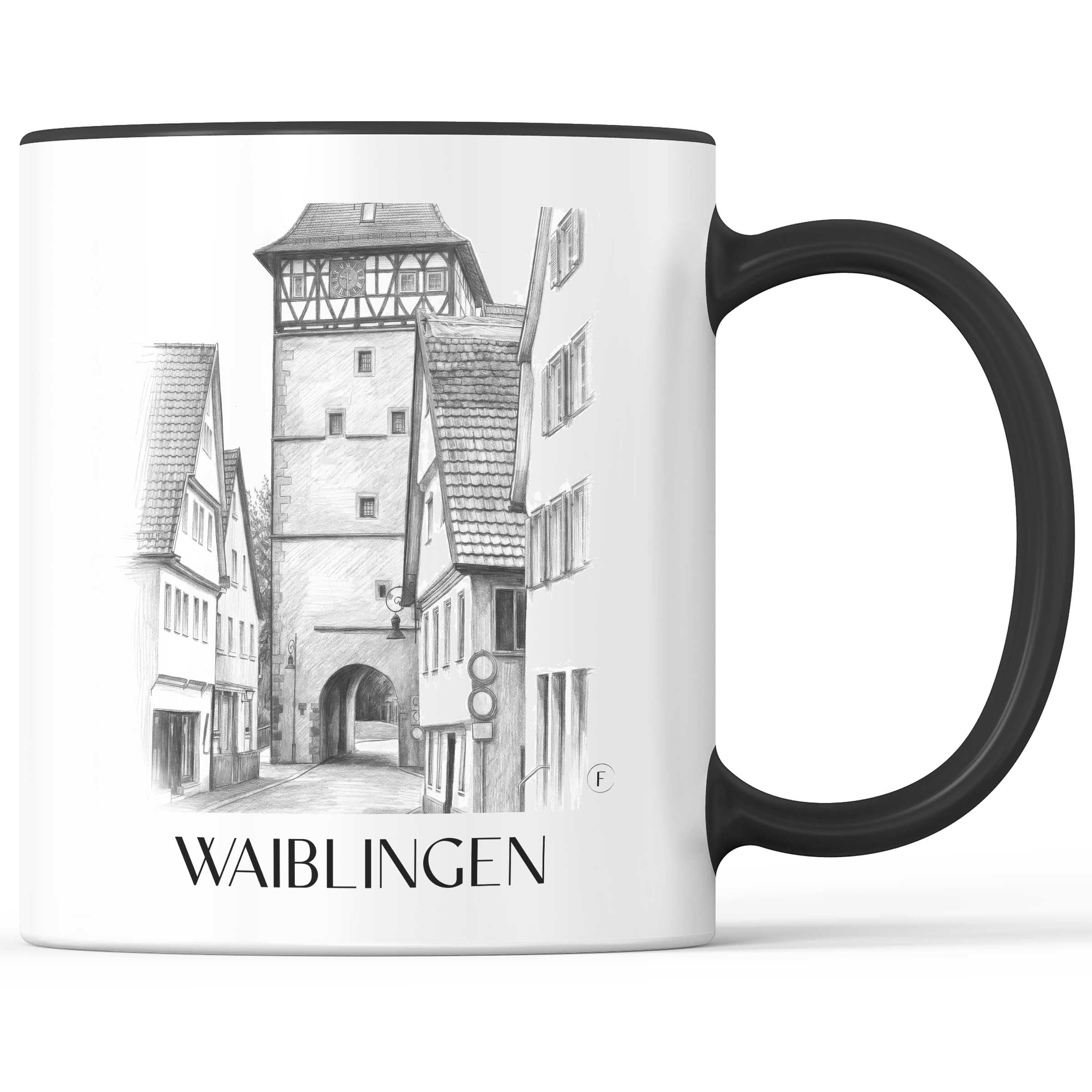 Waiblingen - Deutschland Becher - Kaffeetasse im Zeichnung Stil