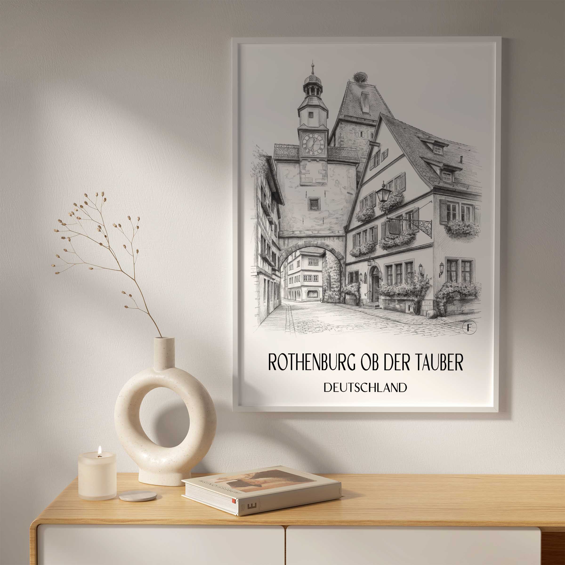 rothenburg-ob-der-tauber-deutschland-poster-bleistift-zeichnung-drawing