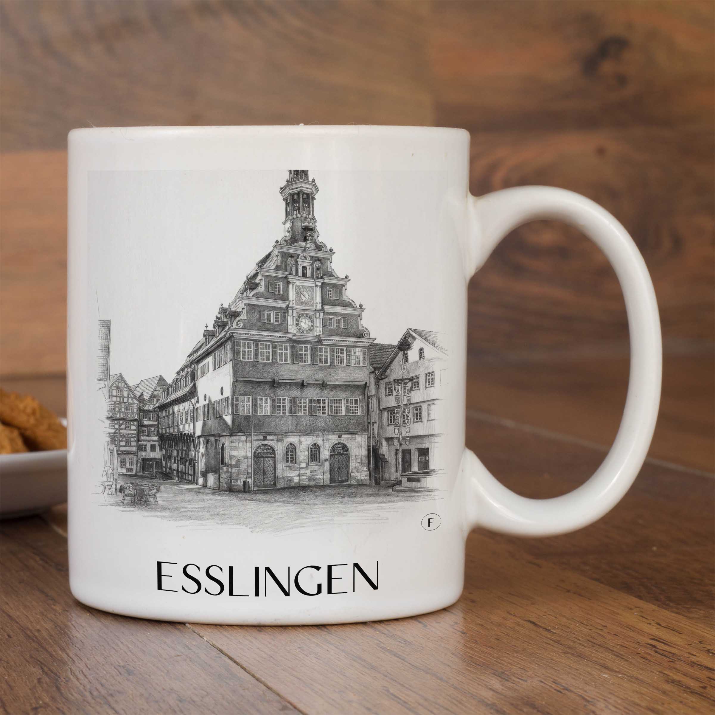 esslingen-deutschland-kaffeebecher-bleistift-zeichnung-drawing