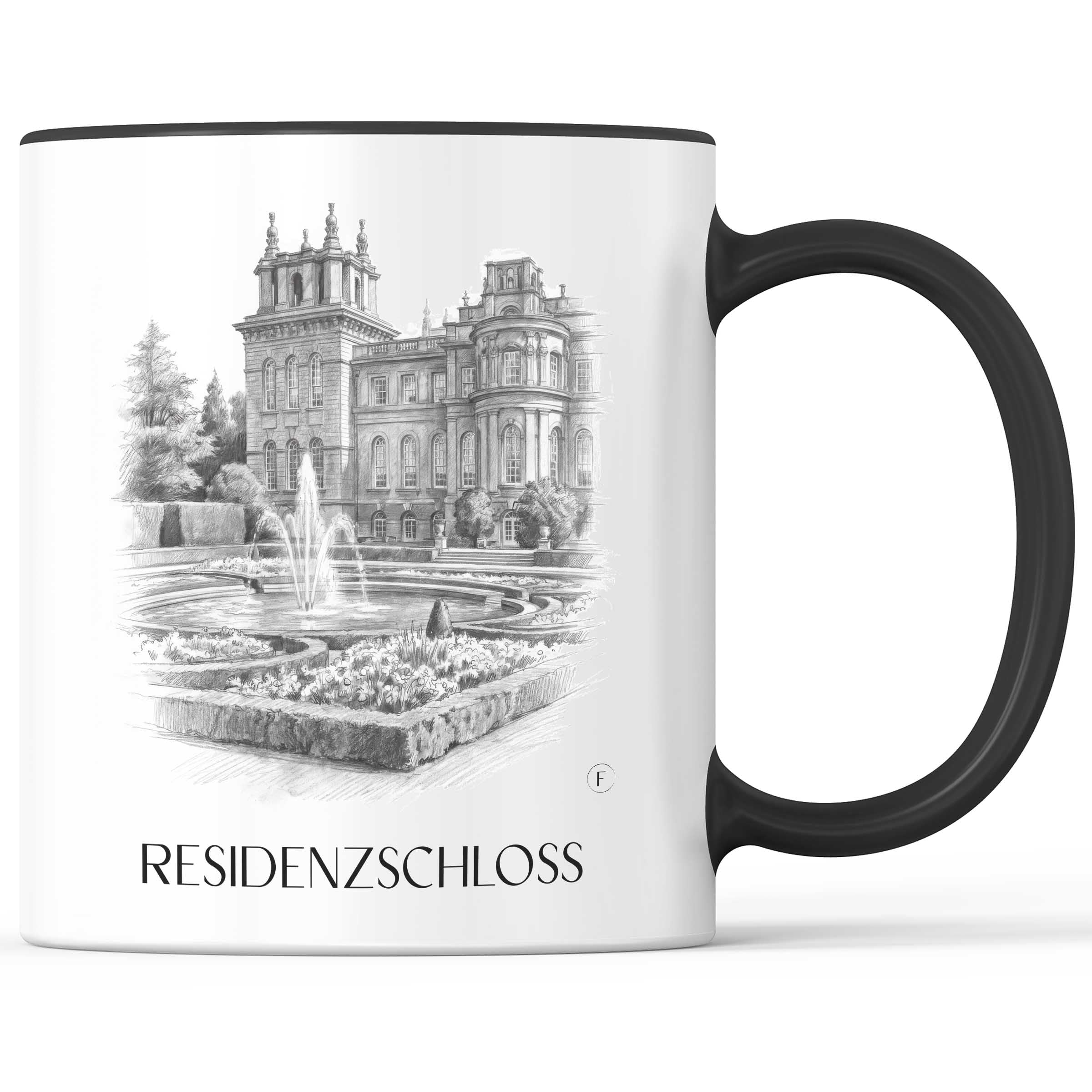 residenzschloss-ludwigsburg-deutschland-kaffeebecher-bleistift-zeichnung-drawing