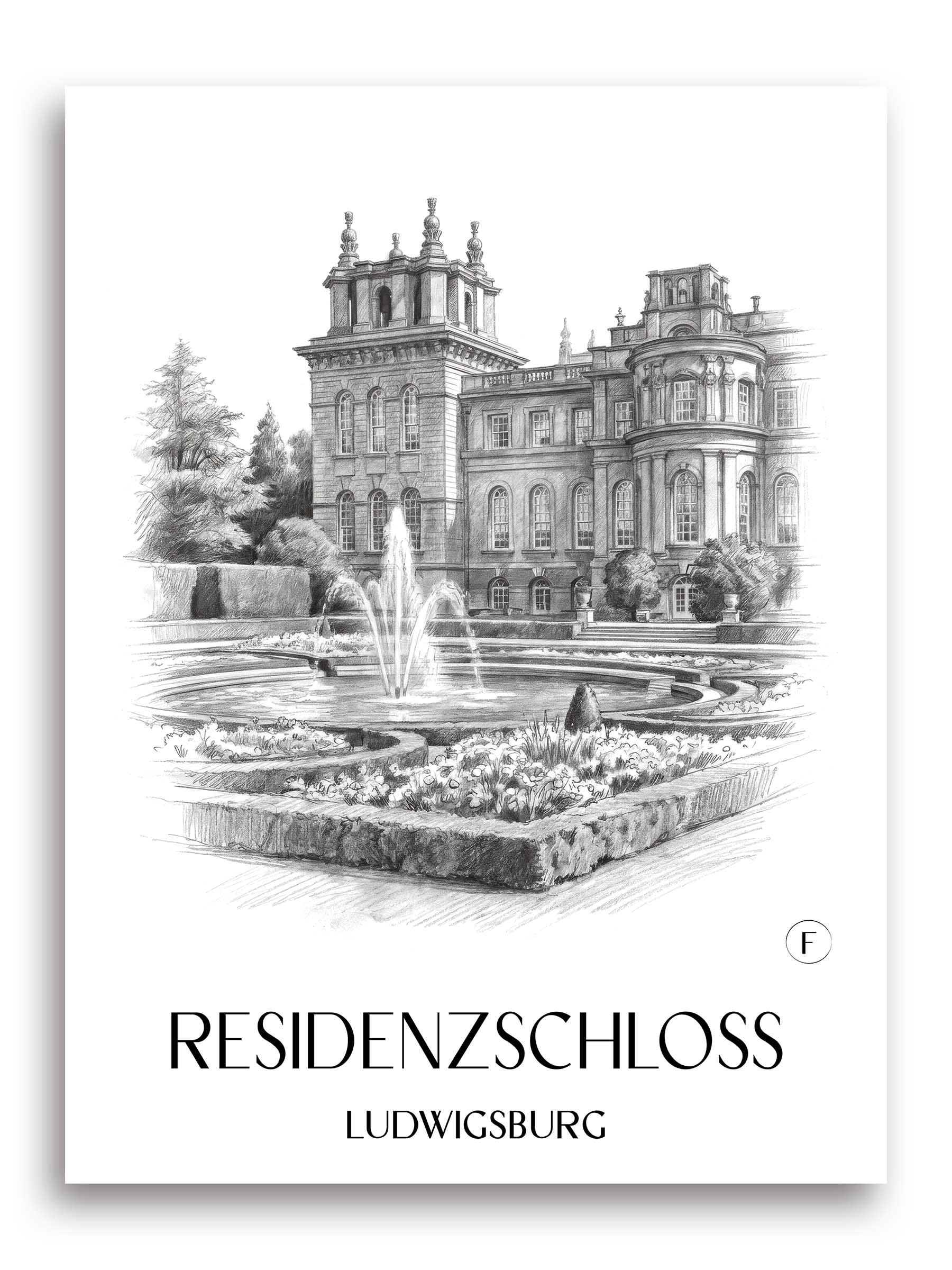 residenzschloss-ludwigsburg-deutschland-poster-bleistift-zeichnung-drawing