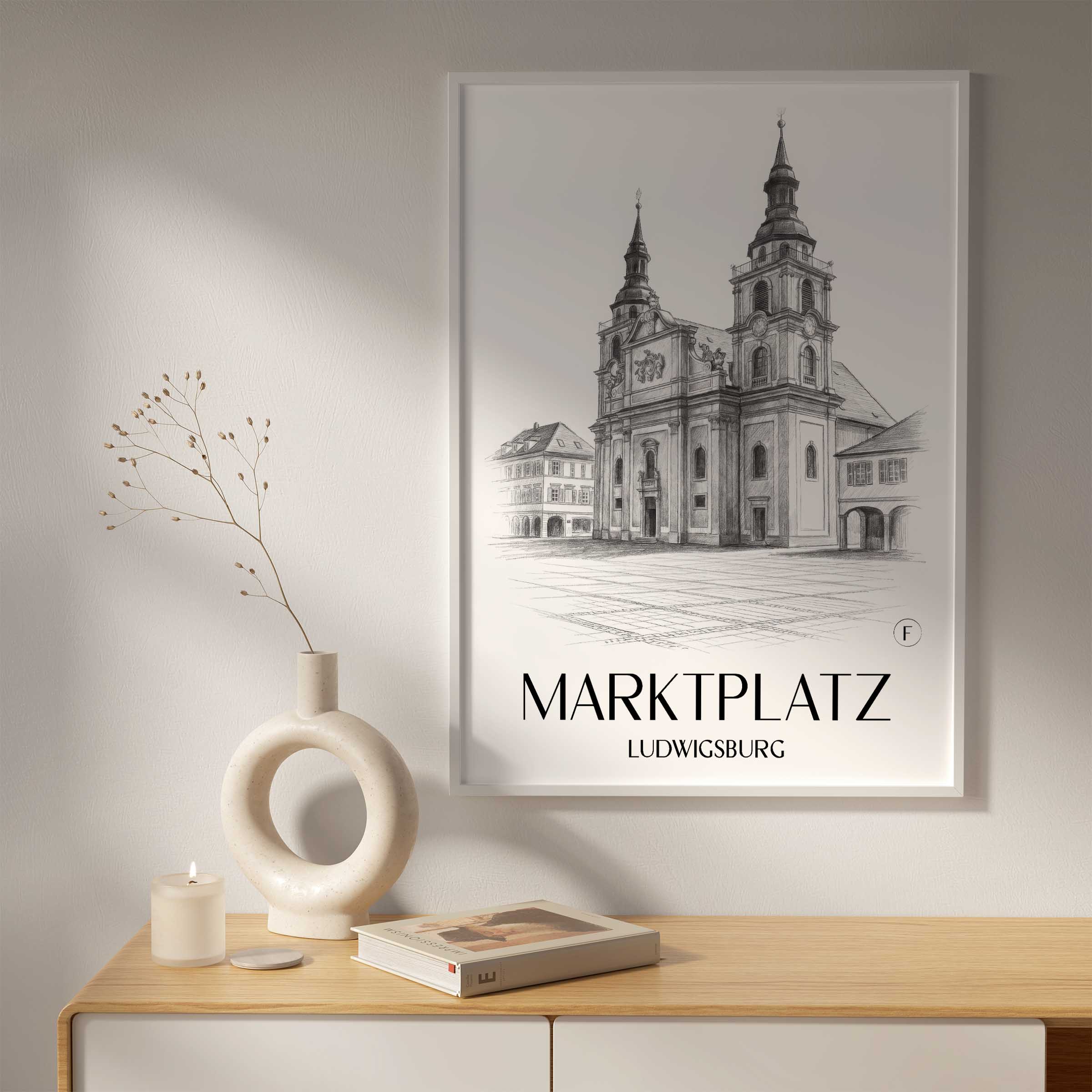 marktplatz-ludwigsburg-deutschland-poster-bleistift-zeichnung-drawing