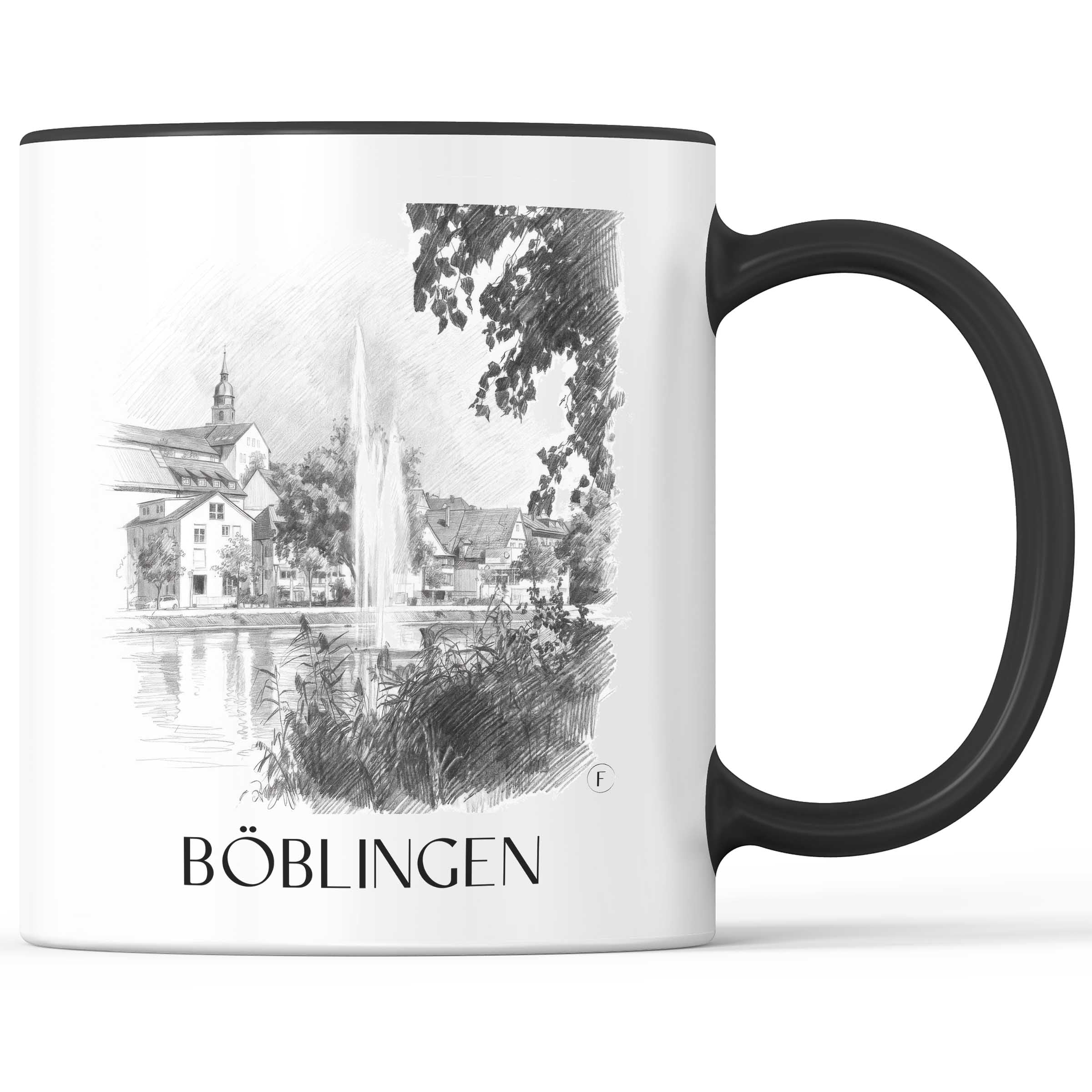 Böblingen - Deutschland Becher - Kaffeetasse im Zeichnung Stil