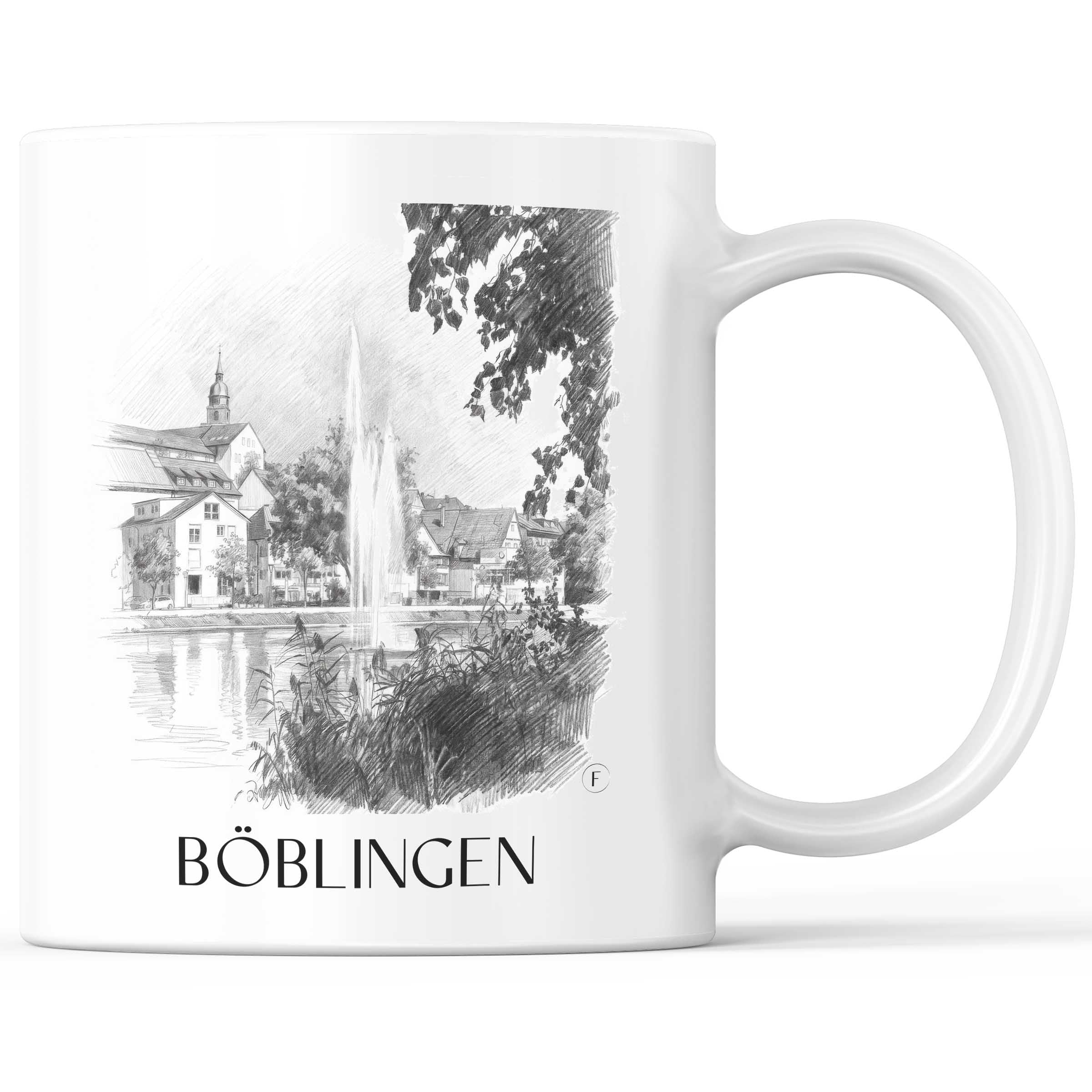 Böblingen - Deutschland Becher - Kaffeetasse im Zeichnung Stil