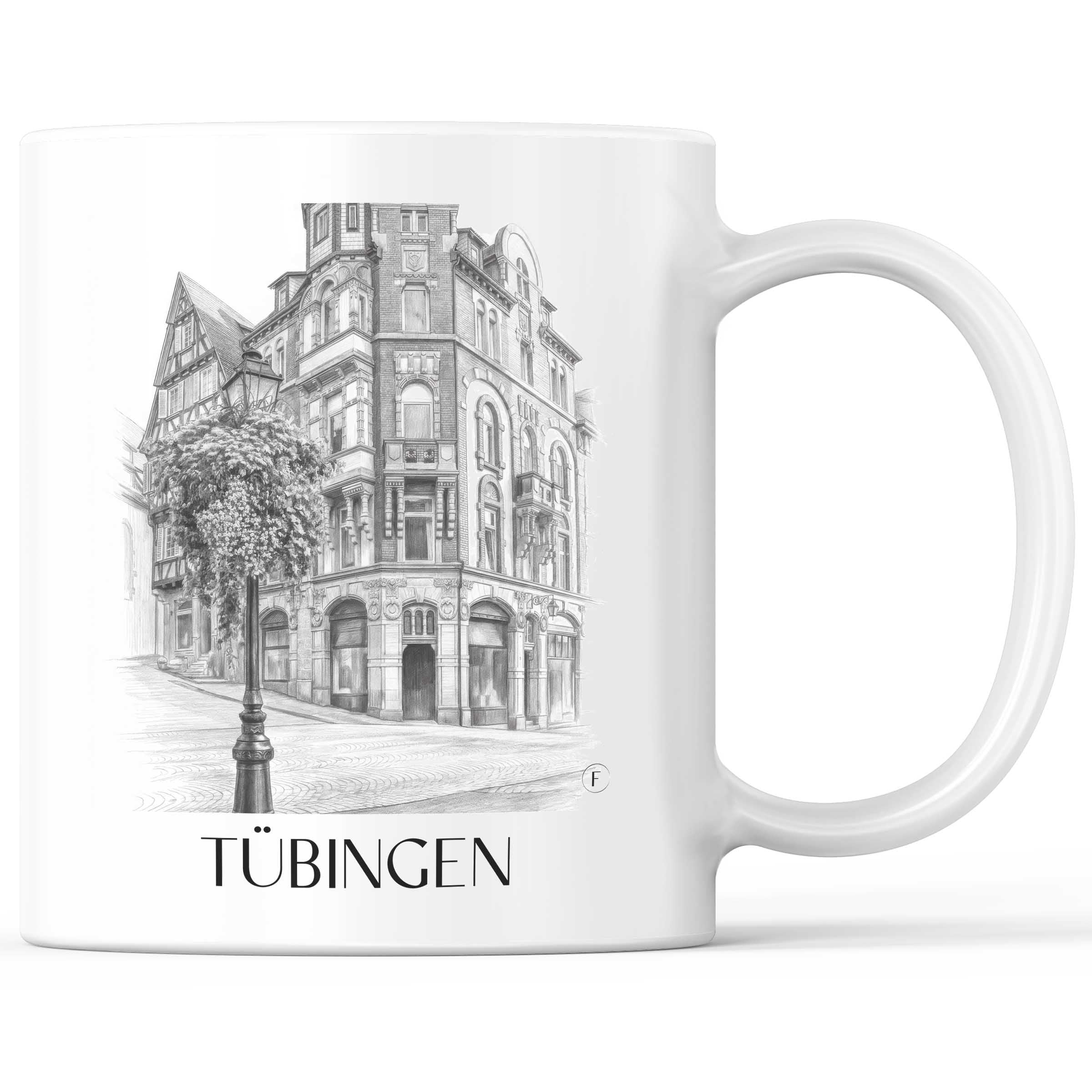 Tübingen - Deutschland Becher - Kaffeetasse im Zeichnung Stil