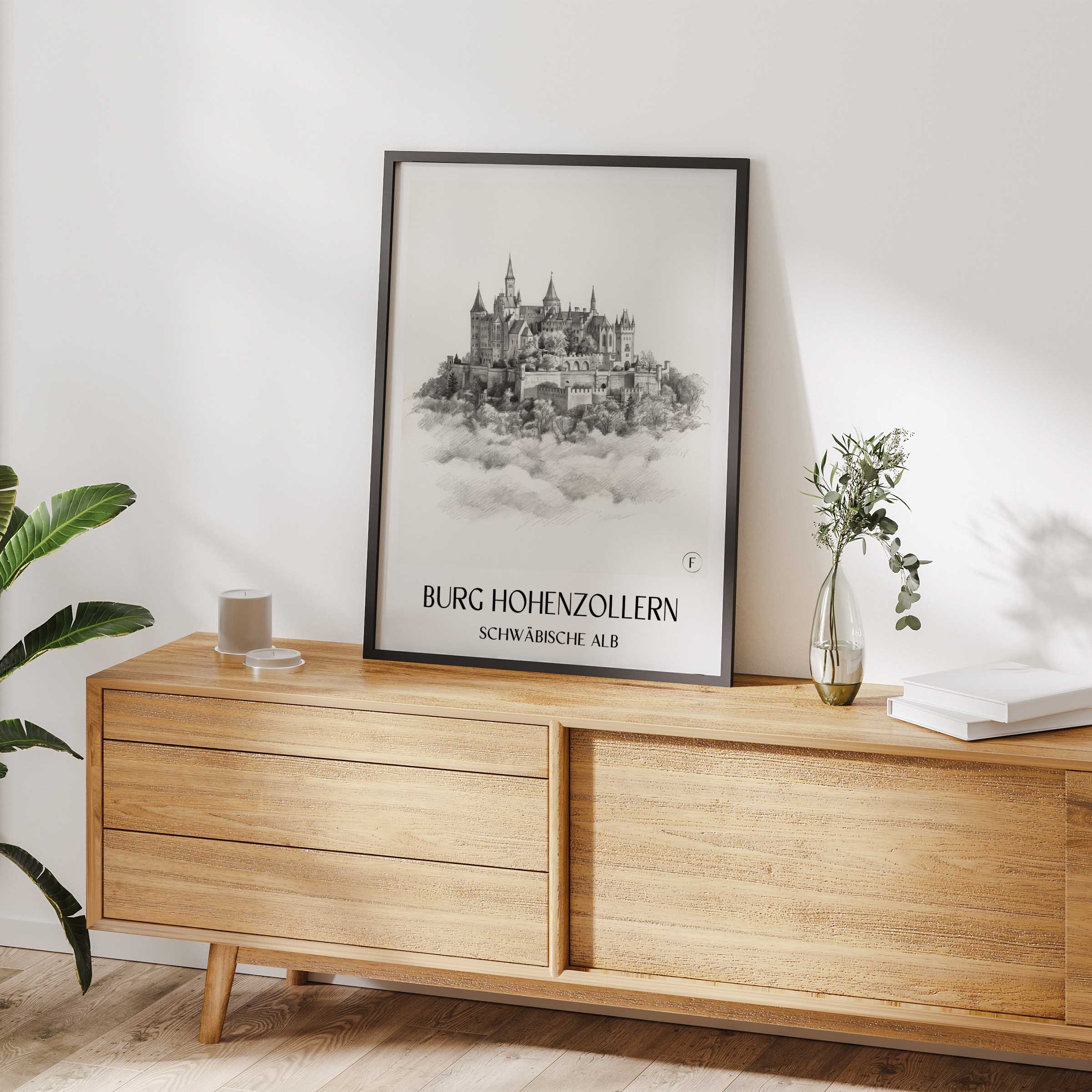 burg-hohenzollern-schwäbische-alb-deutschland-poster-bleistift-zeichnung-drawing