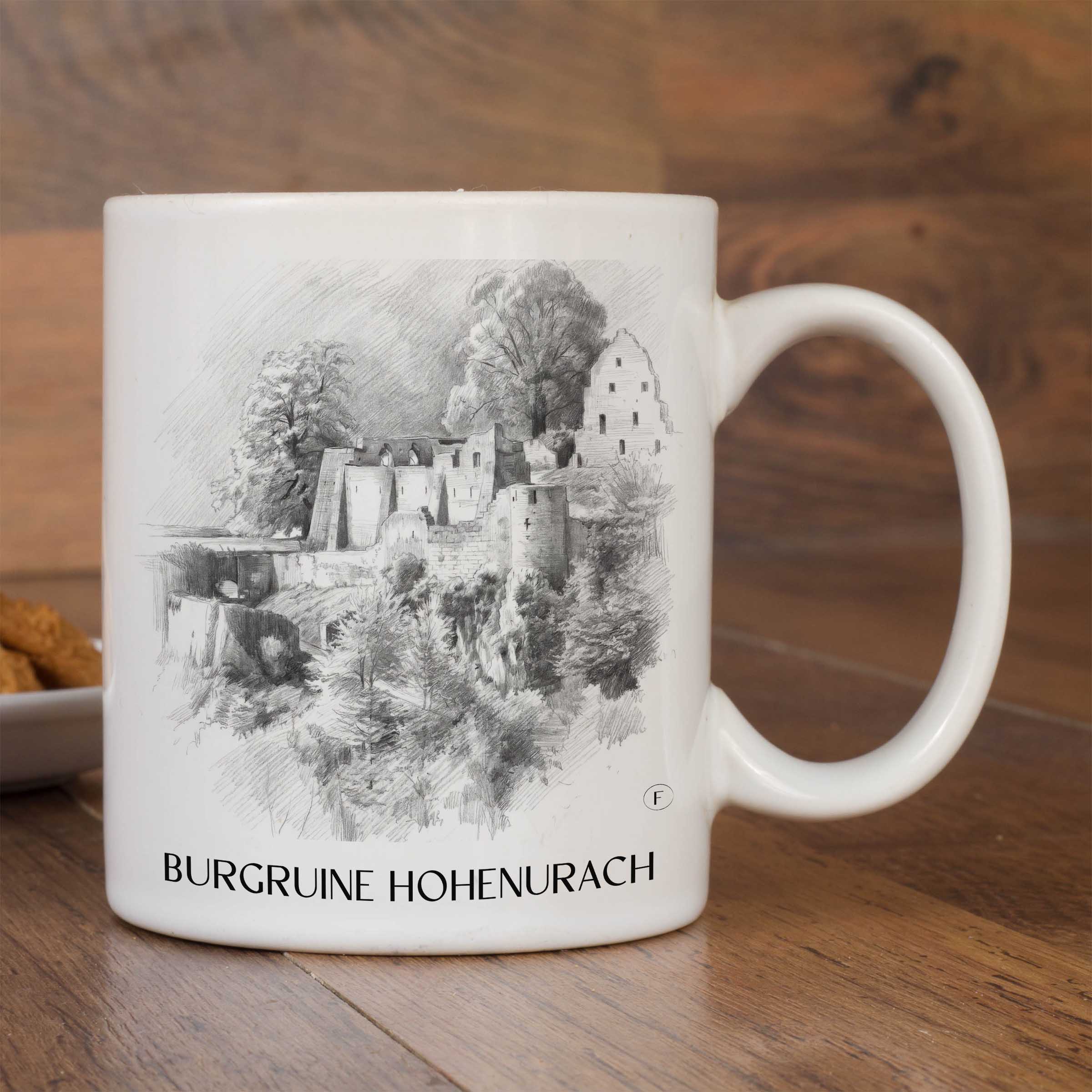 burgruine-hohenurach-schwäbische-alb-deutschland-kaffeebecher-bleistift-zeichnung-drawing