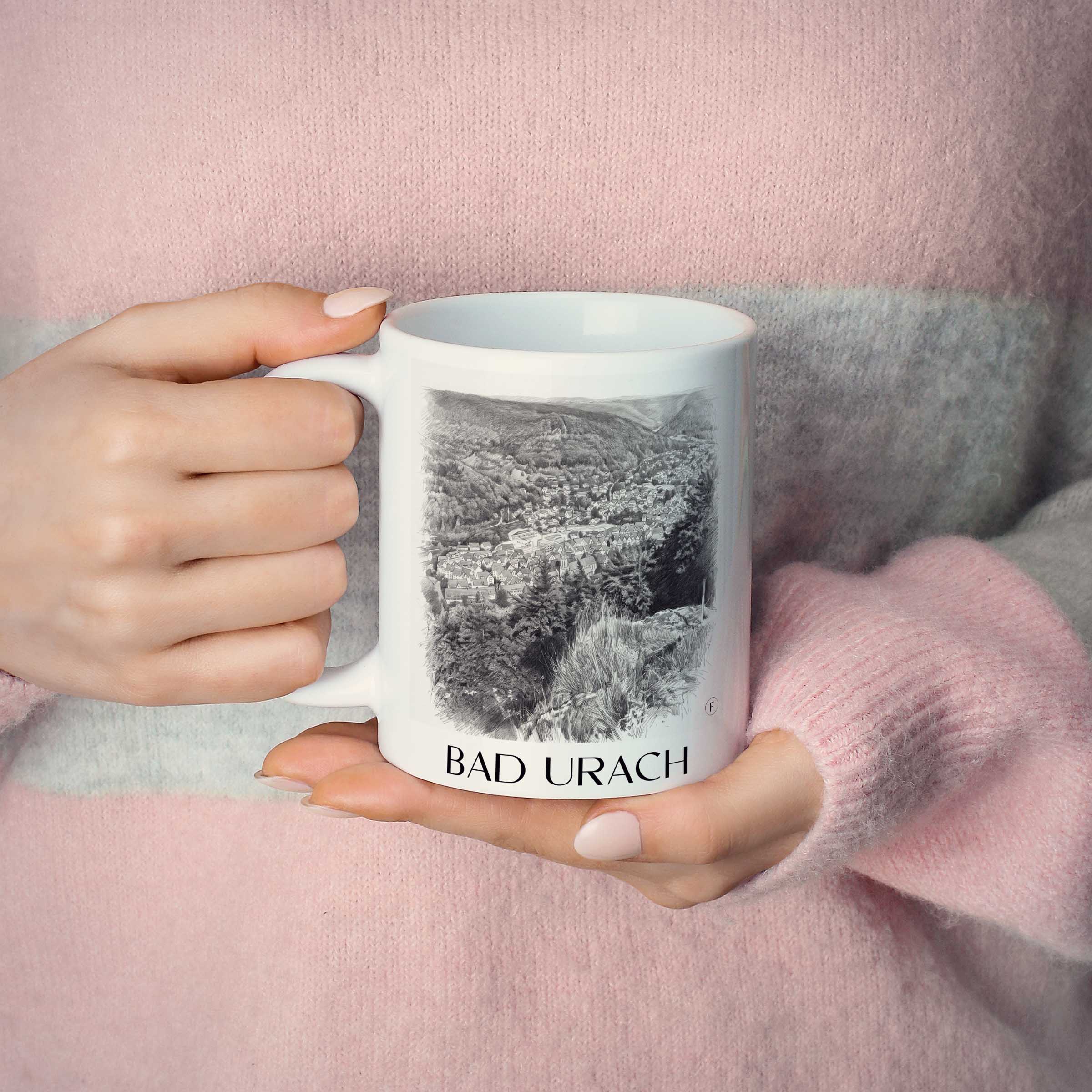 bad-urach-deutschland-kaffeebecher-bleistift-zeichnung-drawing