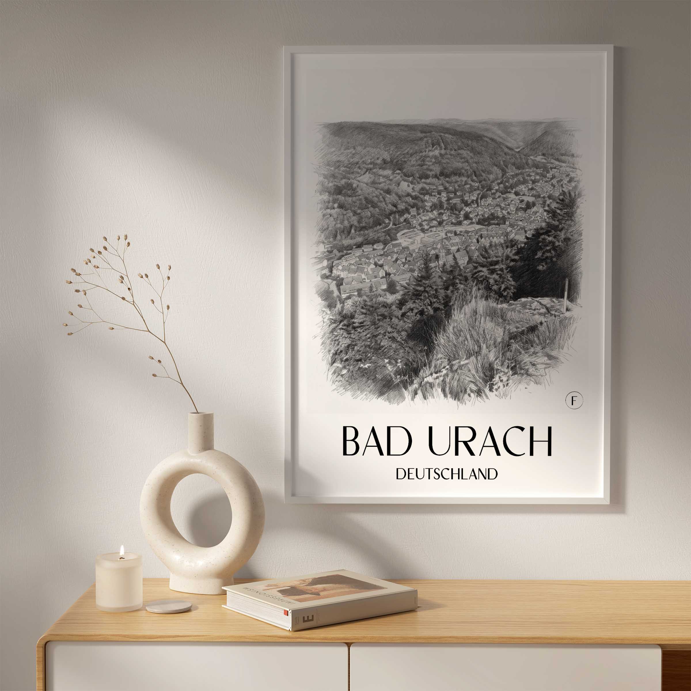 bad-urach-deutschland-poster-bleistift-zeichnung-drawing