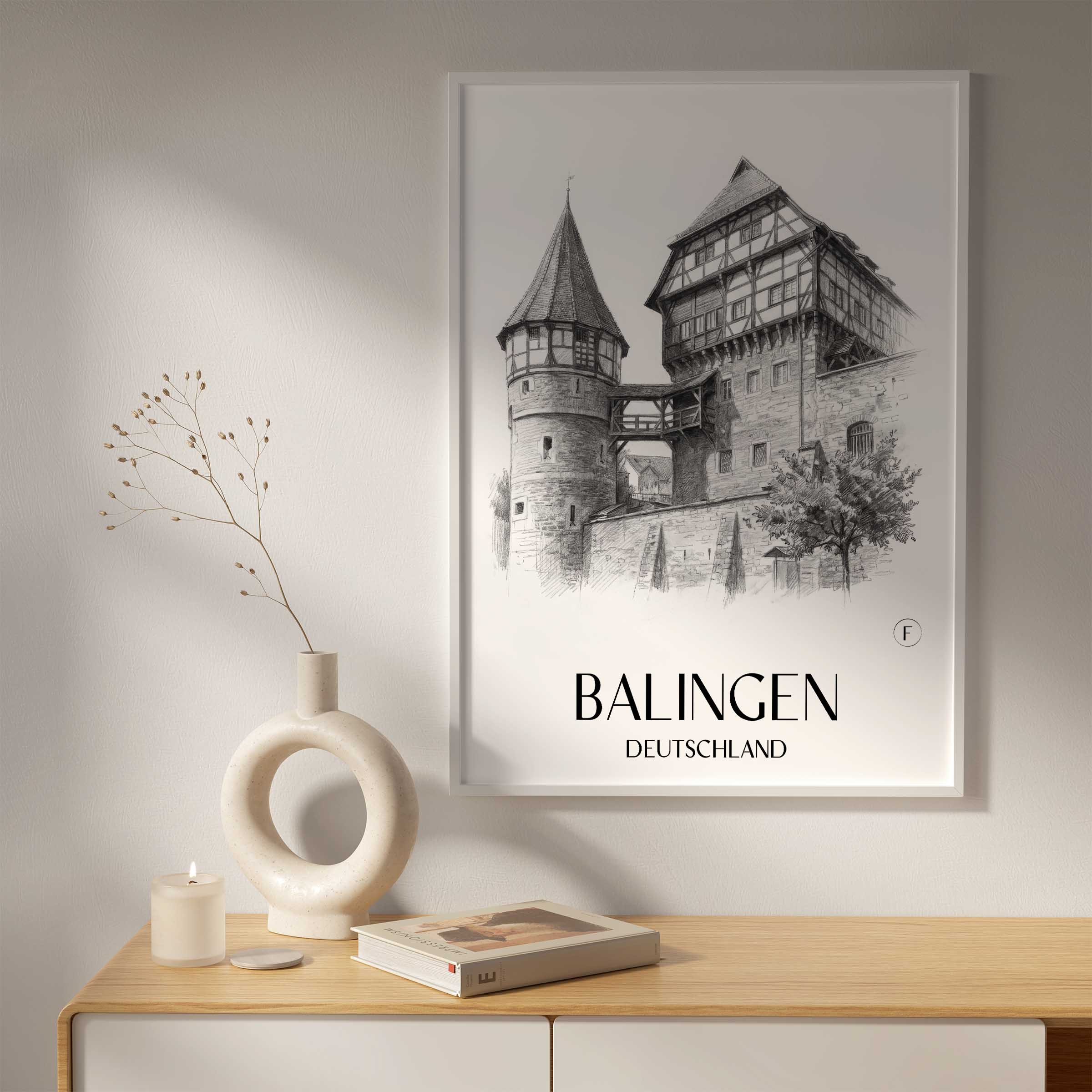 balingen-deutschland-poster-bleistift-zeichnung-drawing