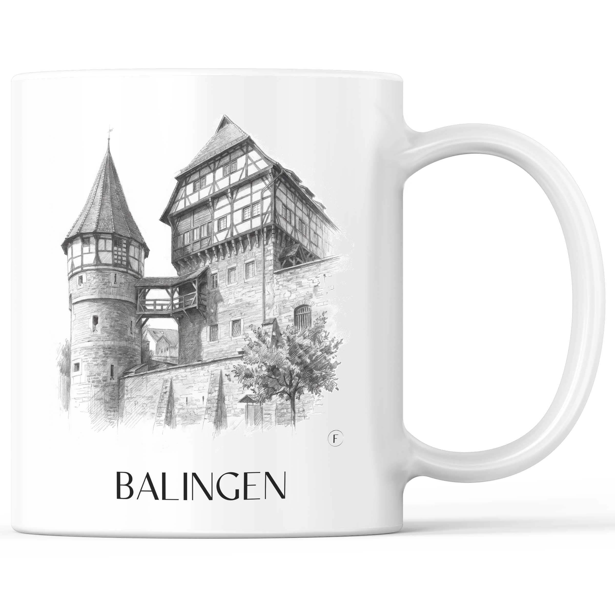 Balingen - Deutschland Becher - Kaffeetasse im Zeichnung Stil