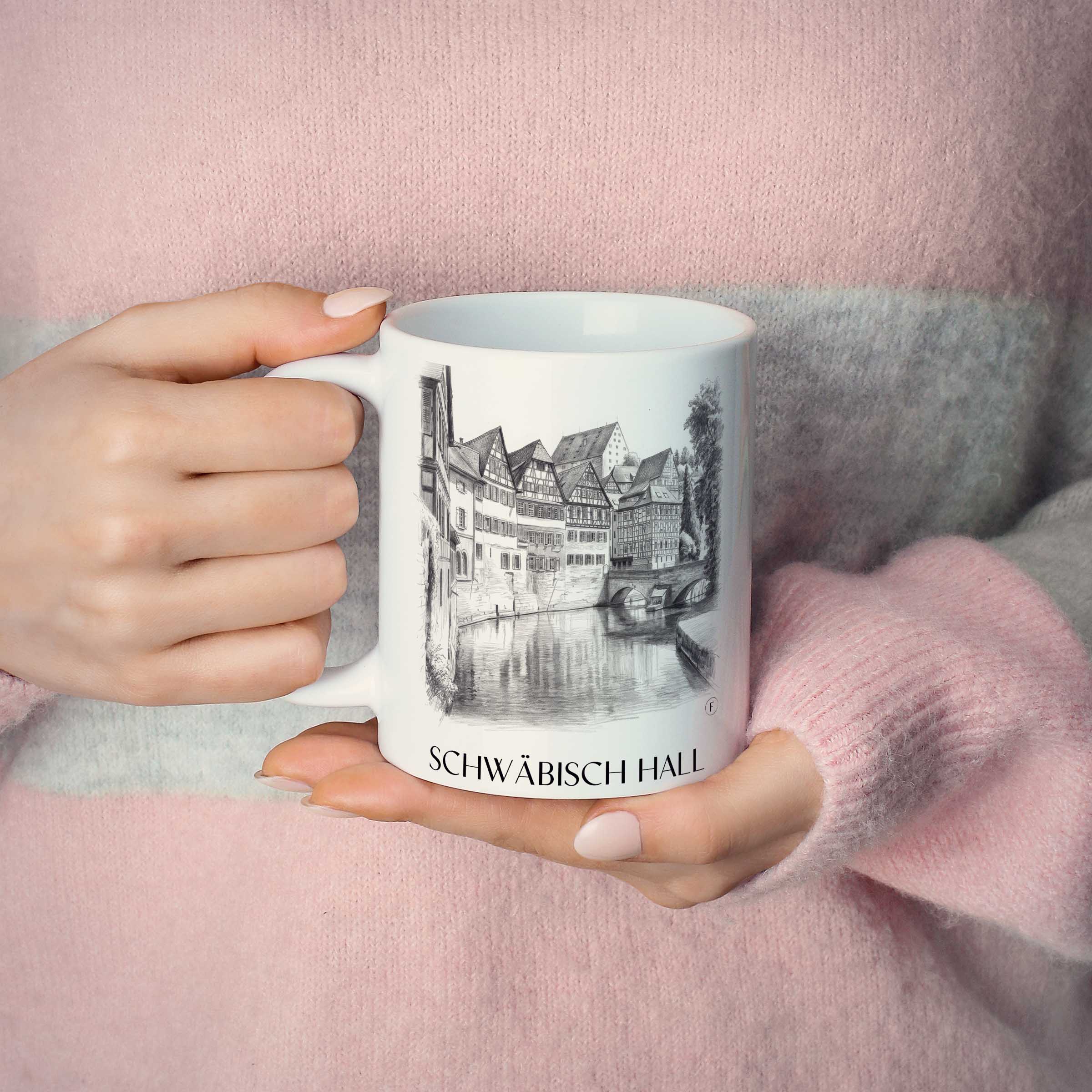 schwäbisch-hall-deutschland-kaffeebecher-bleistift-zeichnung-drawing