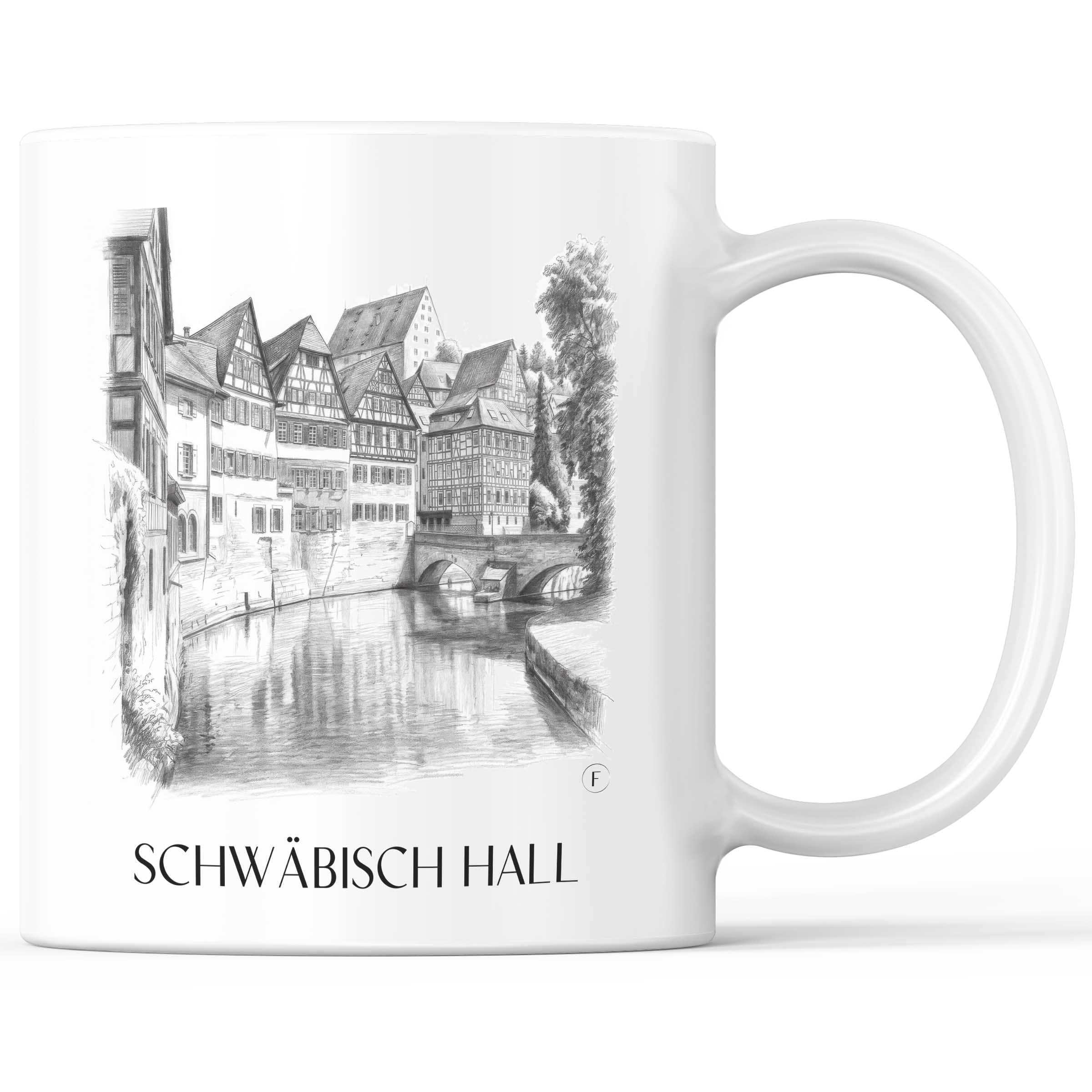 Schwäbisch Hall - Deutschland Becher - Kaffeetasse im Zeichnung Stil