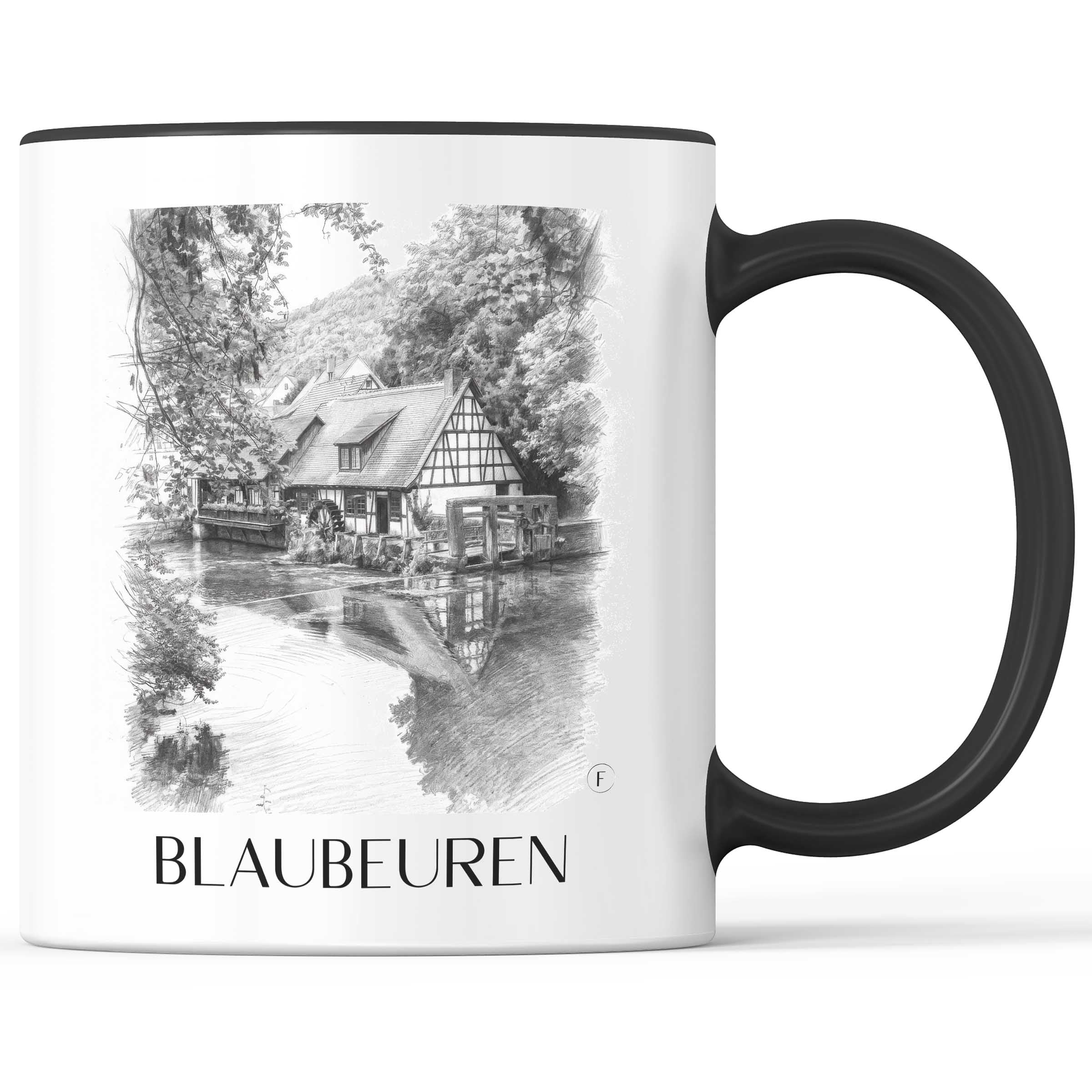 blaubeuren-deutschland-kaffeebecher-bleistift-zeichnung-drawing