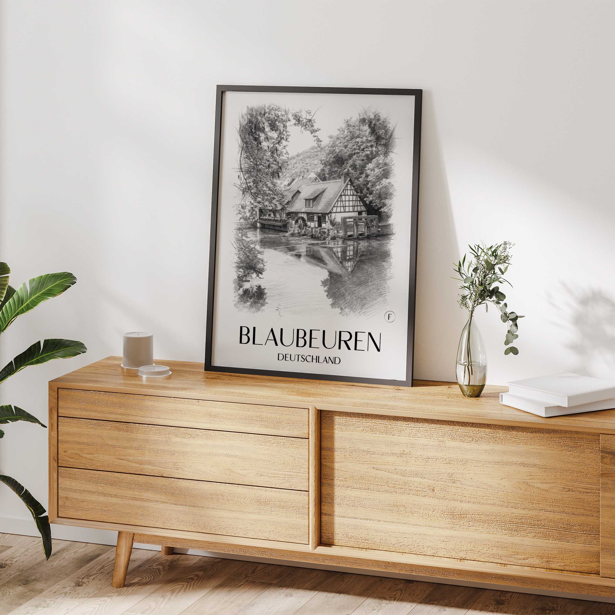 blaubeuren-deutschland-poster-bleistift-zeichnung-drawing