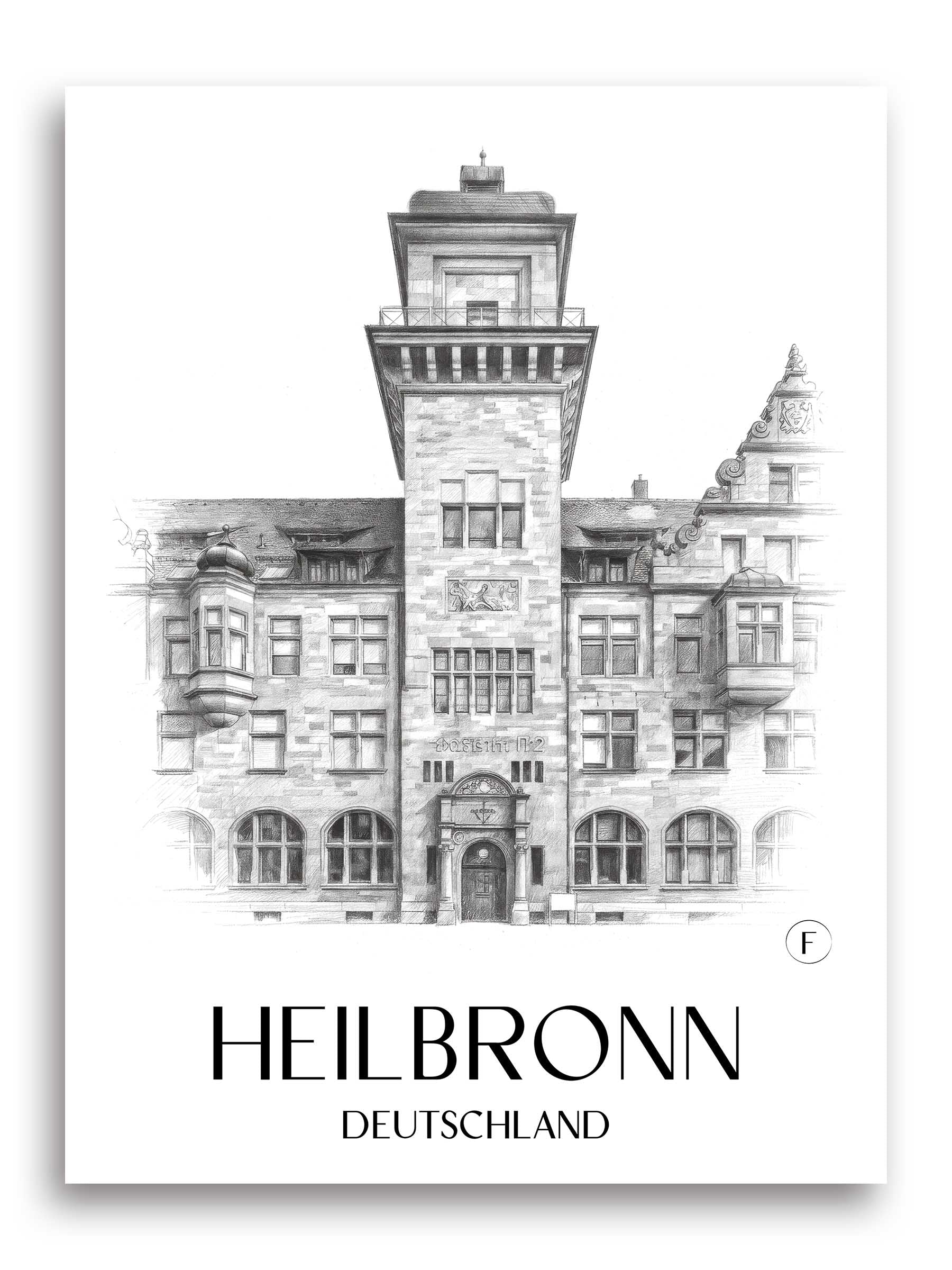 heilbronn-deutschland-poster-bleistift-zeichnung-drawing