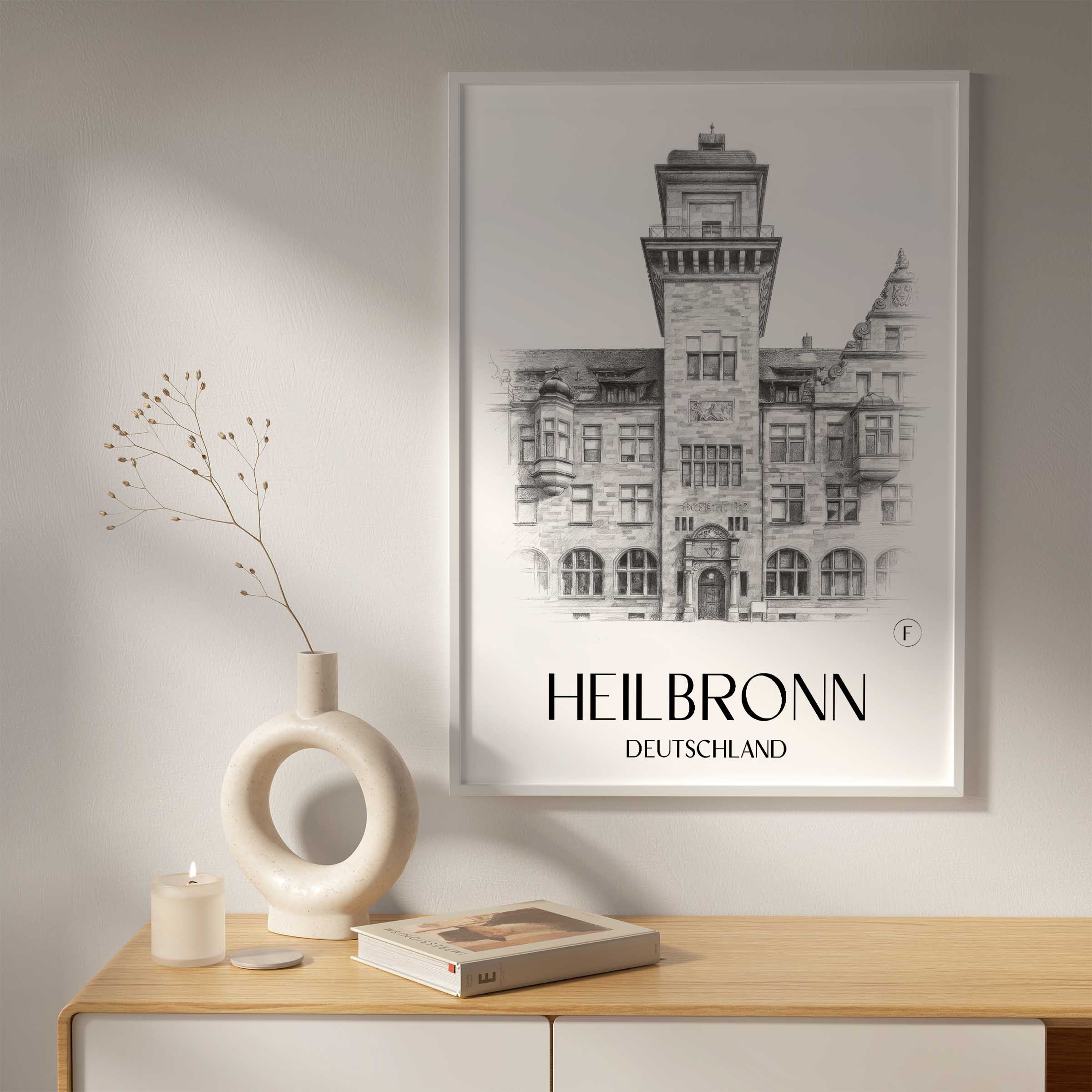 heilbronn-deutschland-poster-bleistift-zeichnung-drawing