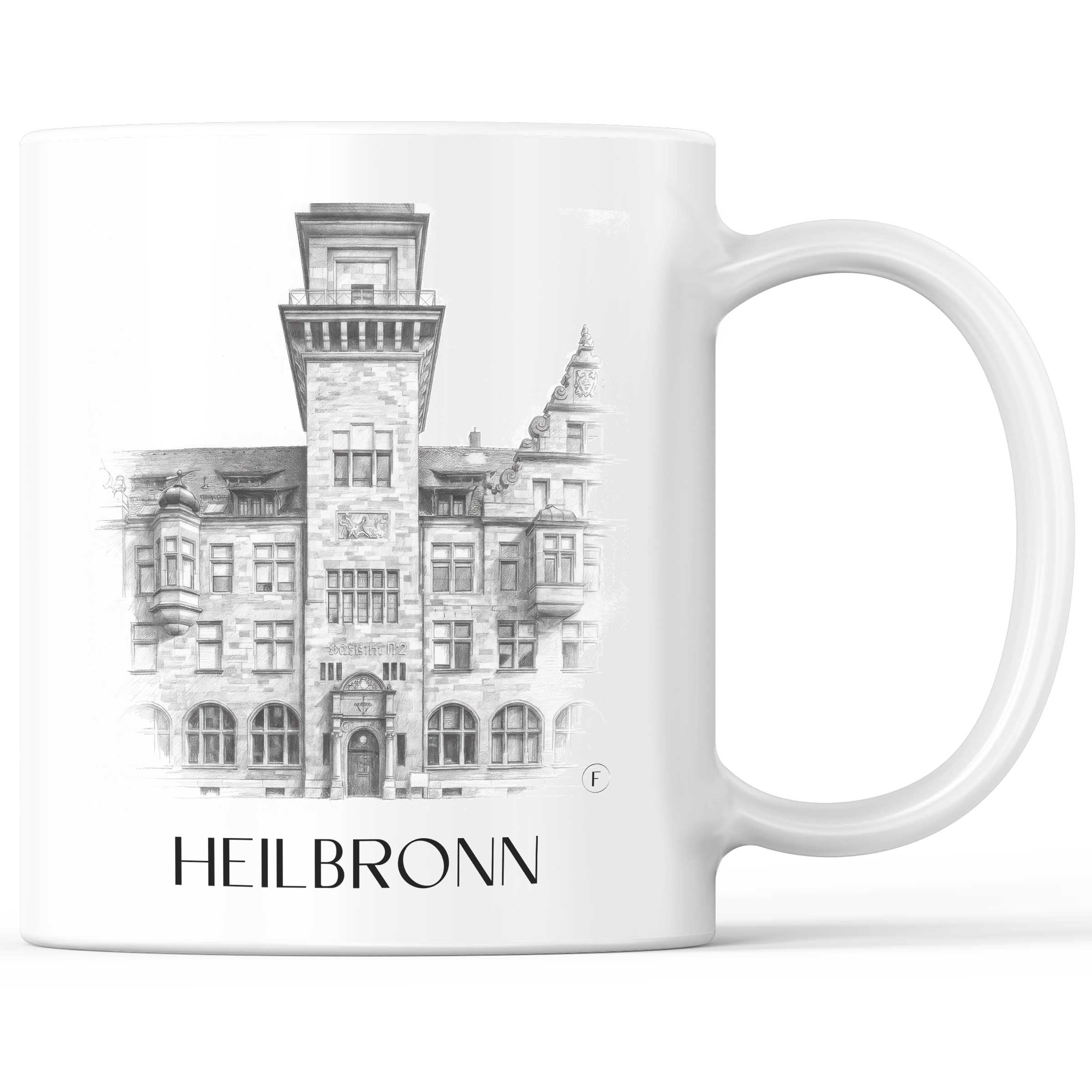Heilbronn - Deutschland Becher - Kaffeetasse im Zeichnung Stil