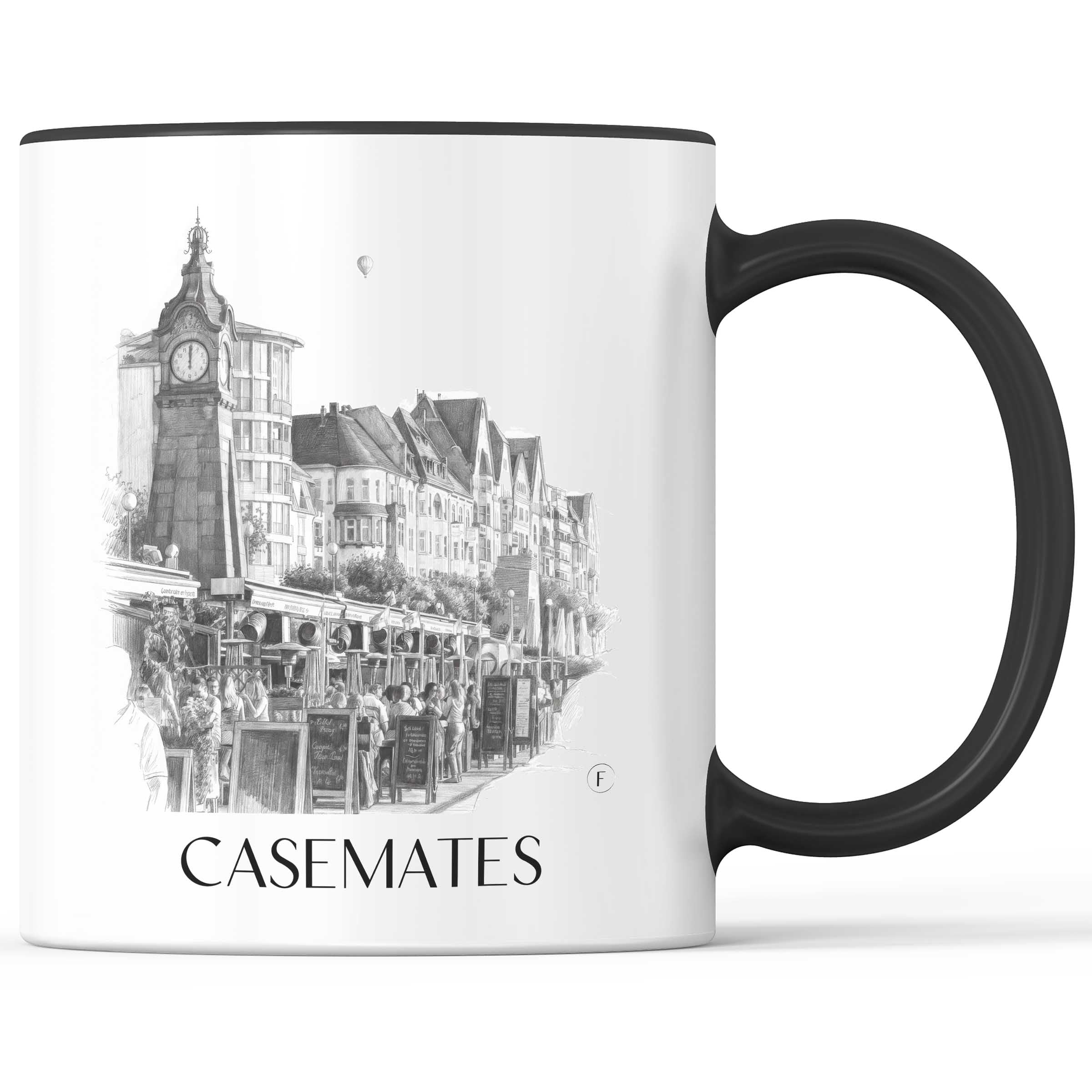 Kasematten Kaffeebecher - Düsseldorf - Deutschland Becher - Kaffeetasse im Zeichnung Stil