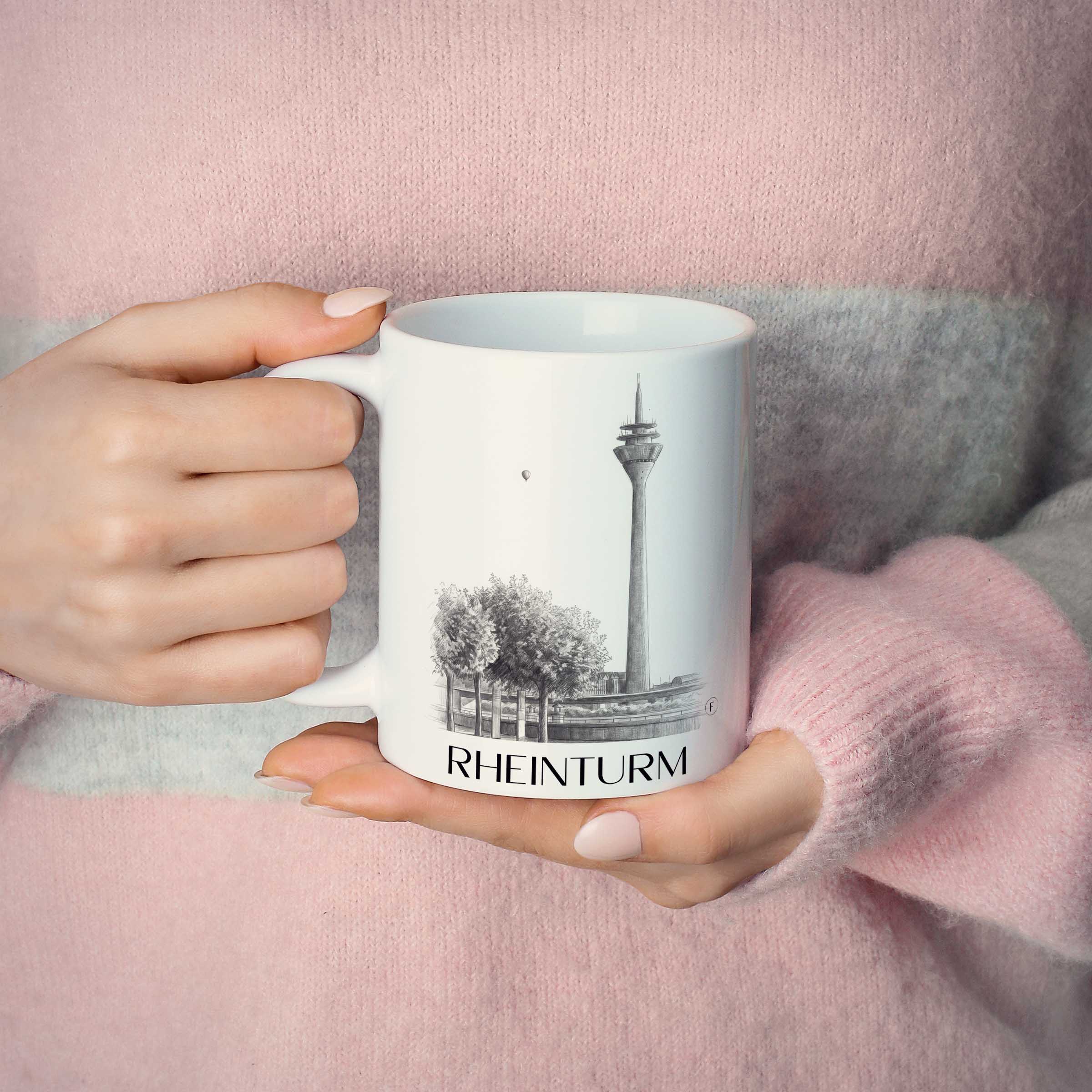 rheinturm-düsseldorf-deutschland-kaffeebecher-bleistift-zeichnung-drawing
