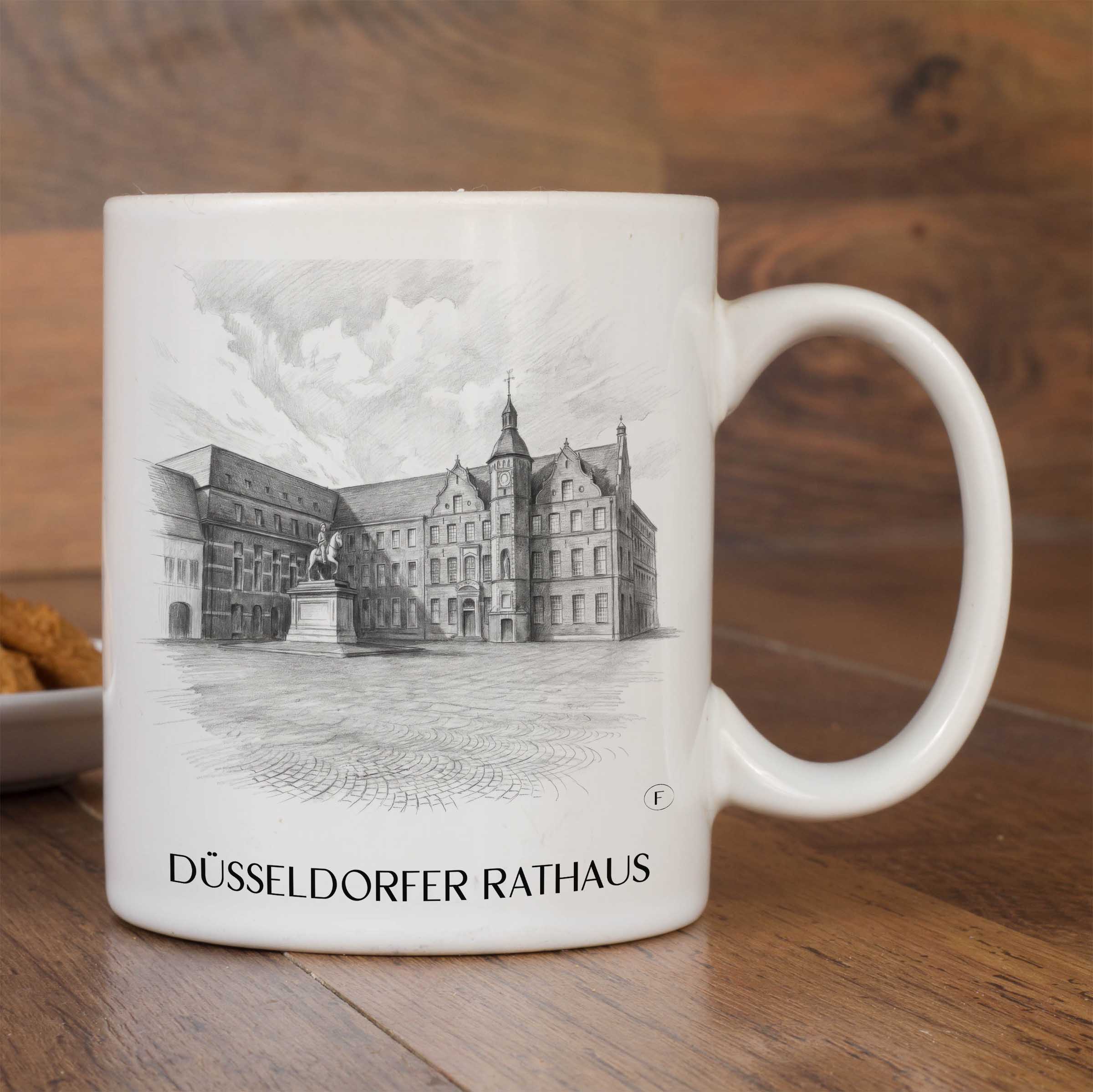 rathaus-düsseldorf-deutschland-kaffeebecher-bleistift-zeichnung-drawing
