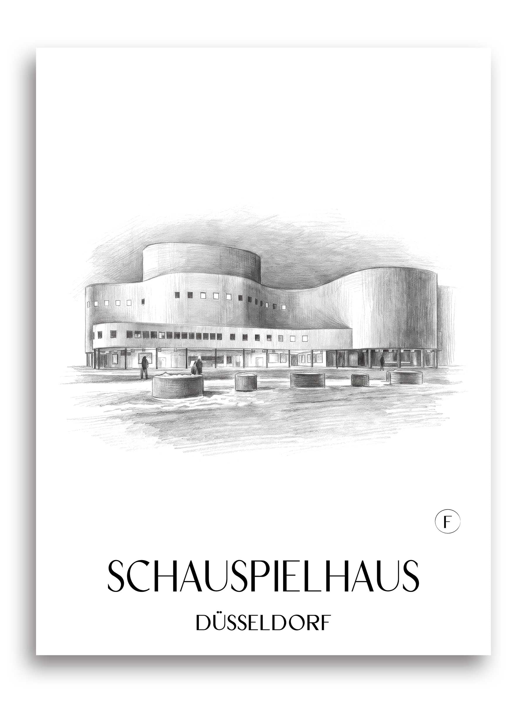 schauspielhaus-düsseldorf-deutschland-poster-bleistift-zeichnung-drawing