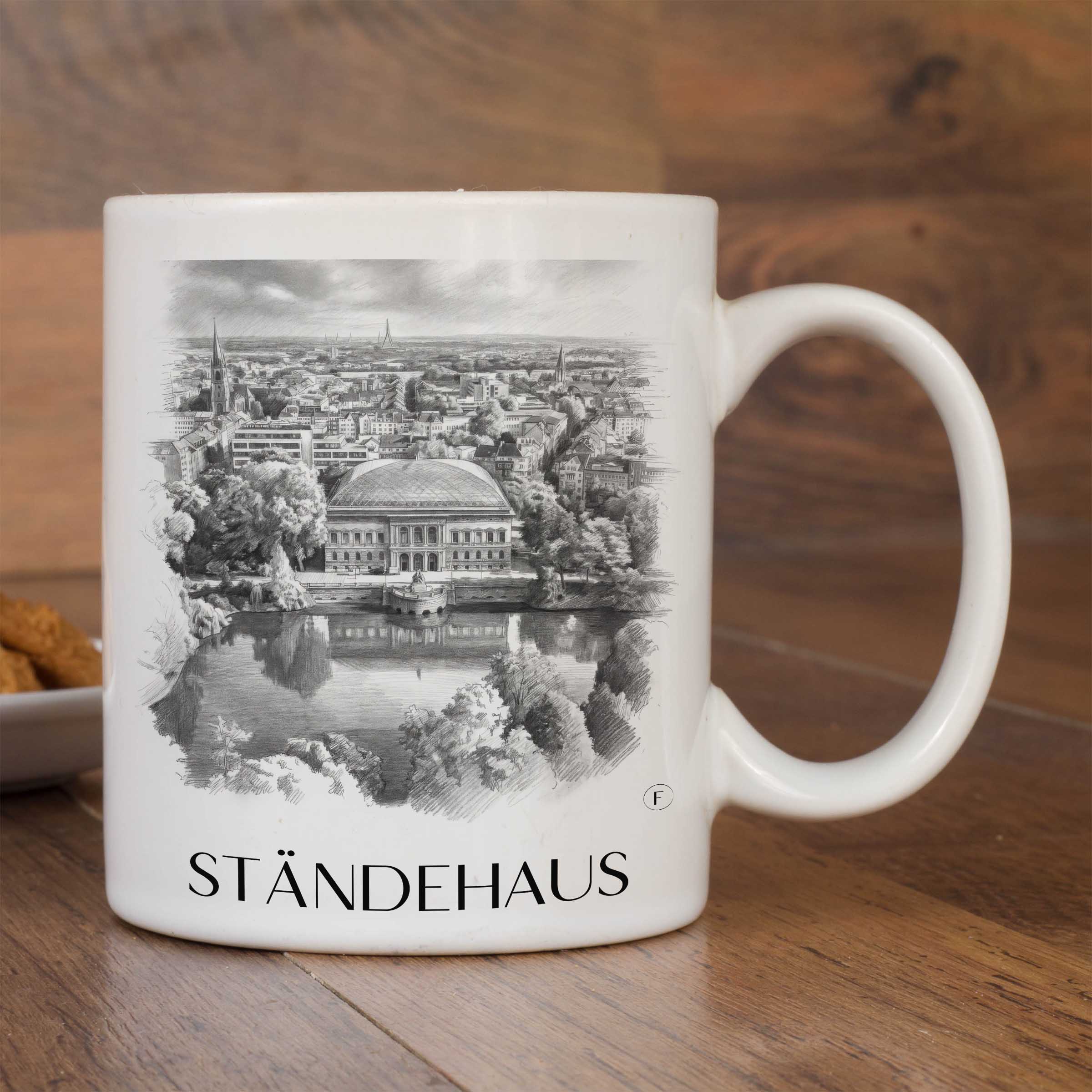 ständehaus-düsseldorf-deutschland-kaffeebecher-bleistift-zeichnung-drawing